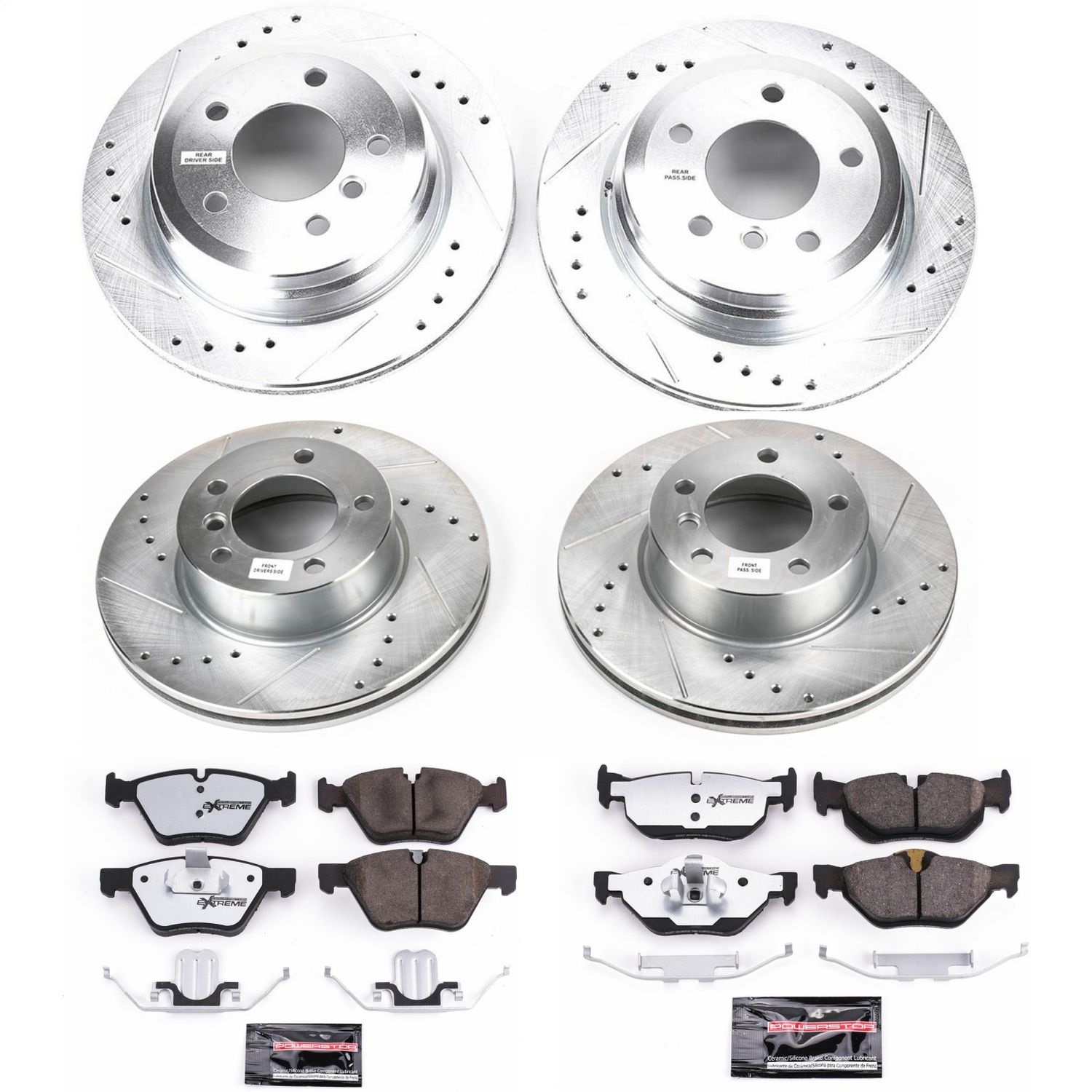 Power Stop - K4102-26 - Front and Rear - Disc Brake Pad and Rotor Kit
