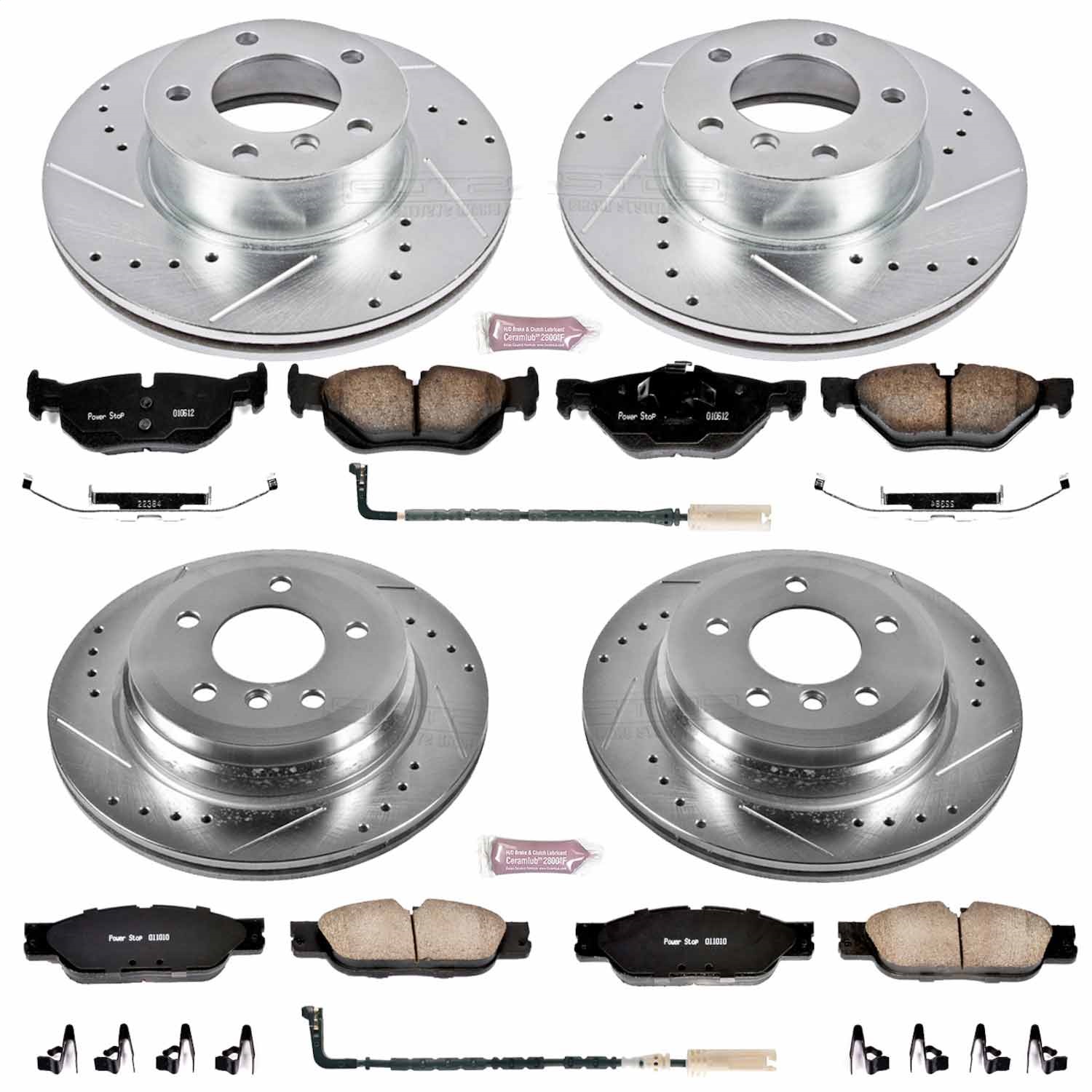 Power Stop - K4102 - Front and Rear - Disc Brake Pad and Rotor Kit