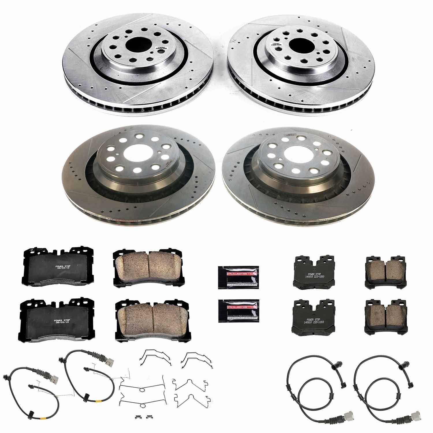 Power Stop - K4112 - Front and Rear - Disc Brake Pad and Rotor Kit