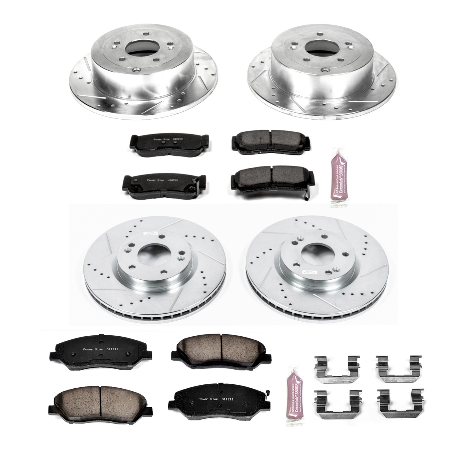 Power Stop - K4116 - Front and Rear - Disc Brake Pad and Rotor Kit