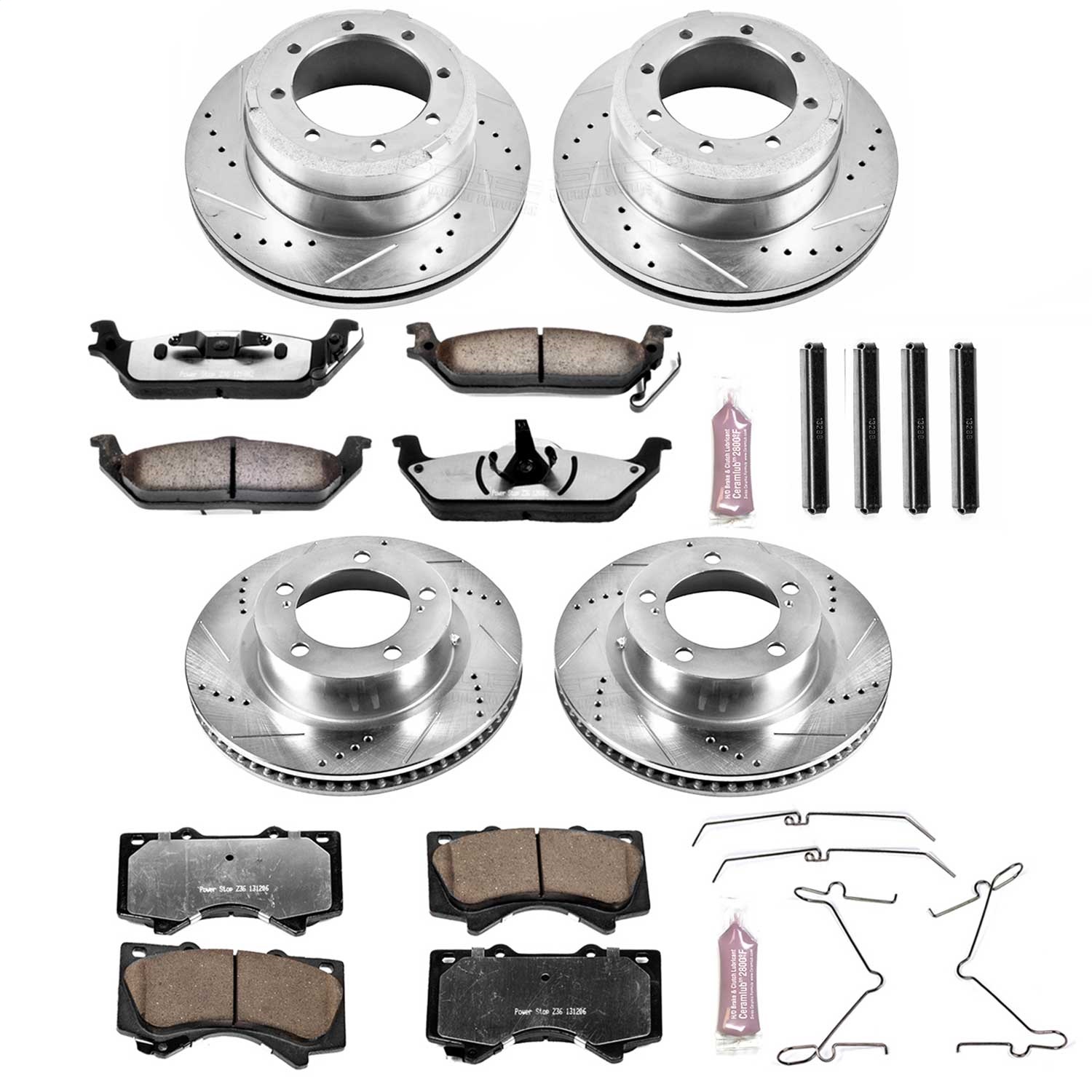 Power Stop - K4117-36 - Front and Rear - Disc Brake Pad and Rotor Kit