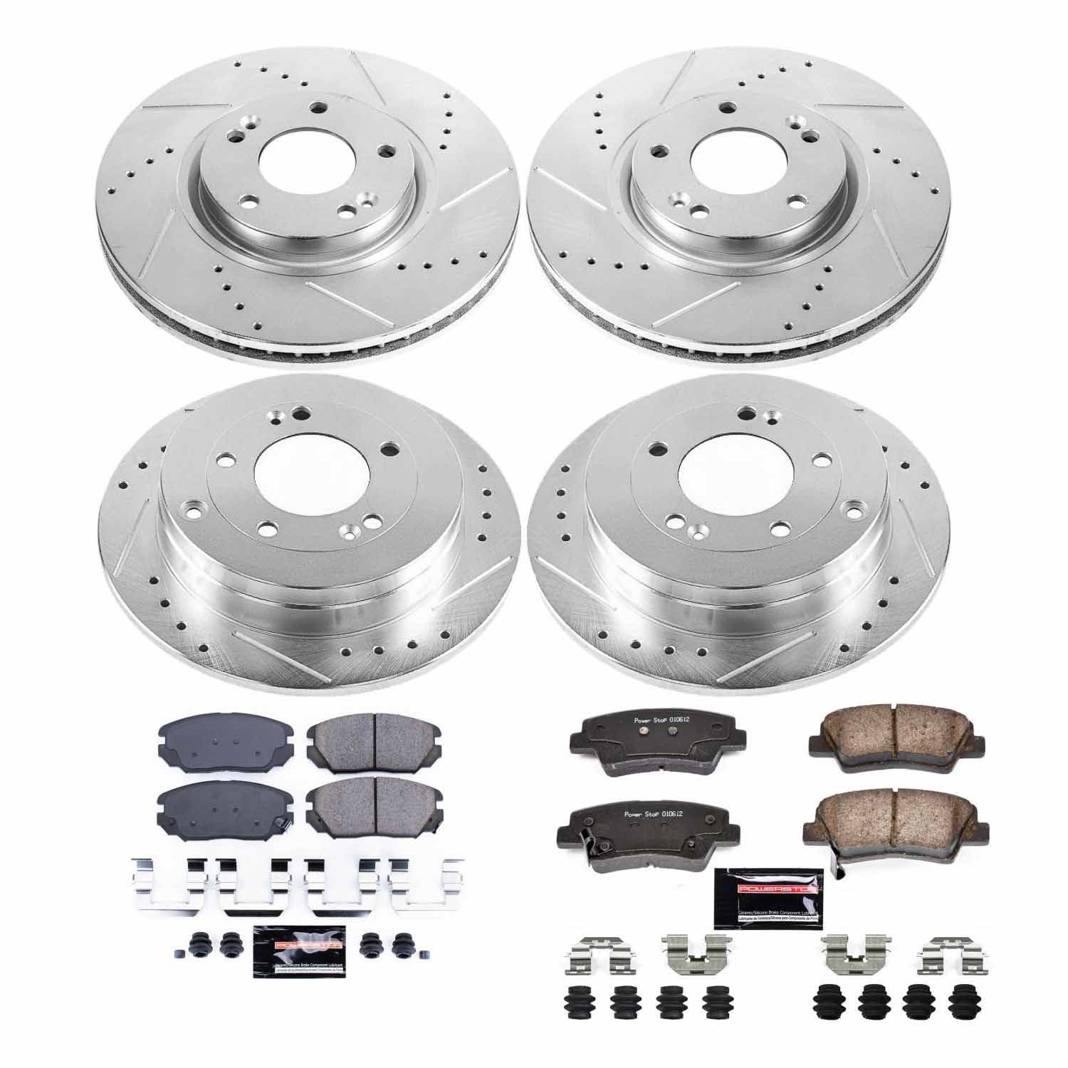 Power Stop - K4127 - Front and Rear - Disc Brake Pad and Rotor Kit