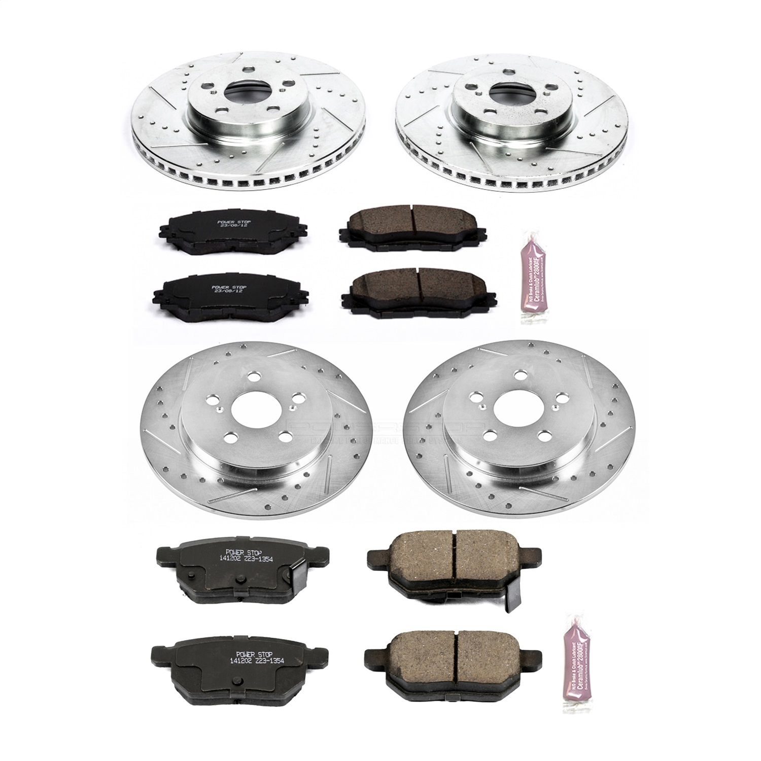 Power Stop - K4140 - Front and Rear - Disc Brake Pad and Rotor Kit