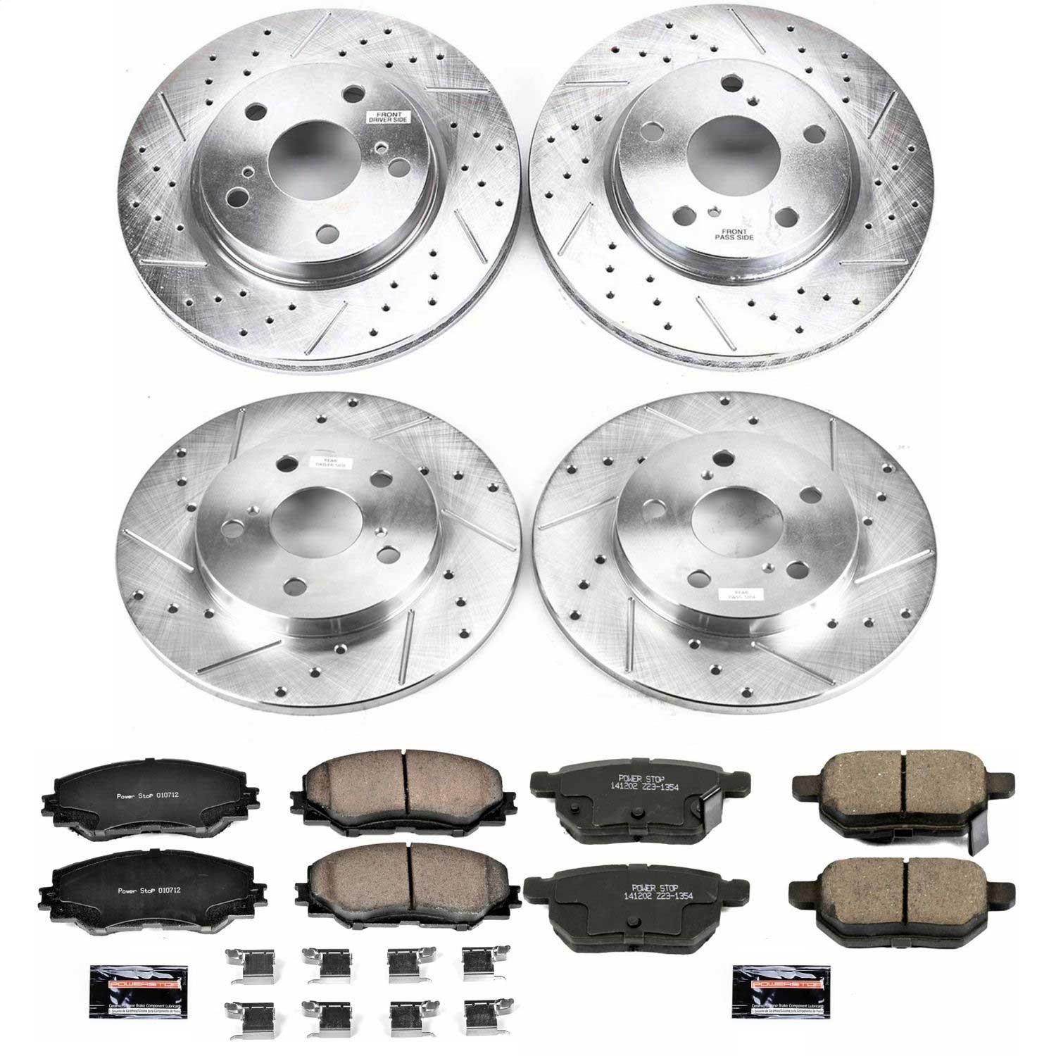 Power Stop - K4141 - Front and Rear - Disc Brake Pad and Rotor Kit