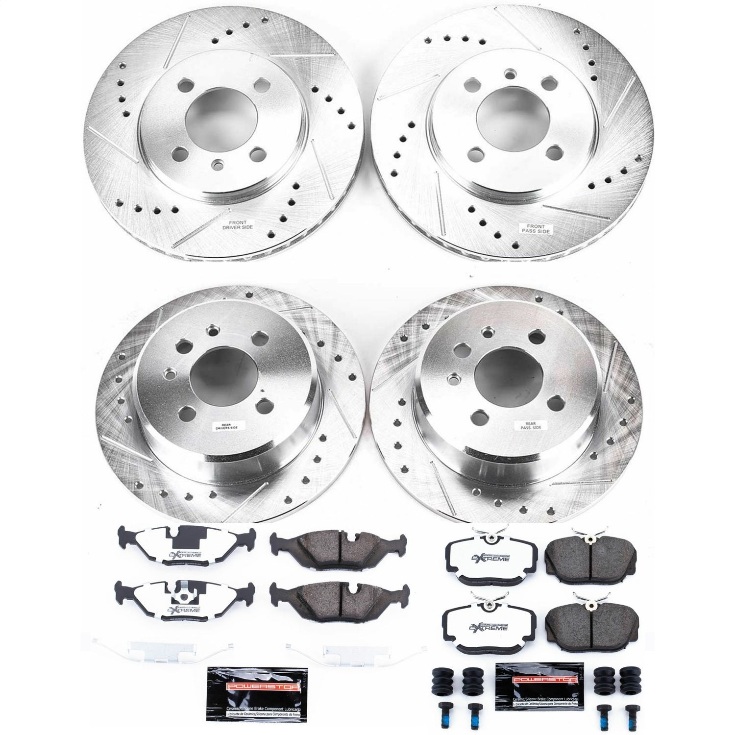 Power Stop - K4167-26 - Front and Rear - Disc Brake Pad and Rotor Kit