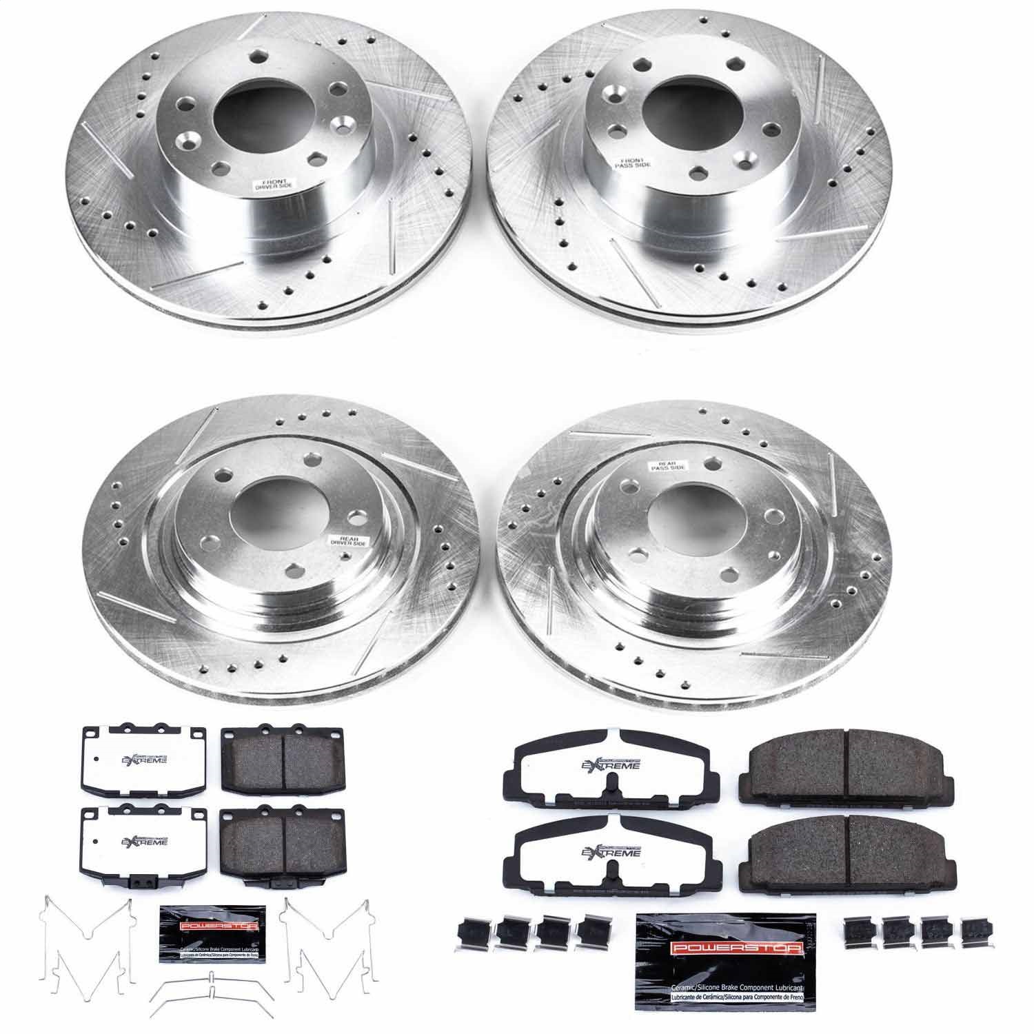 Power Stop - K4186-26 - Front and Rear - Disc Brake Pad and Rotor Kit