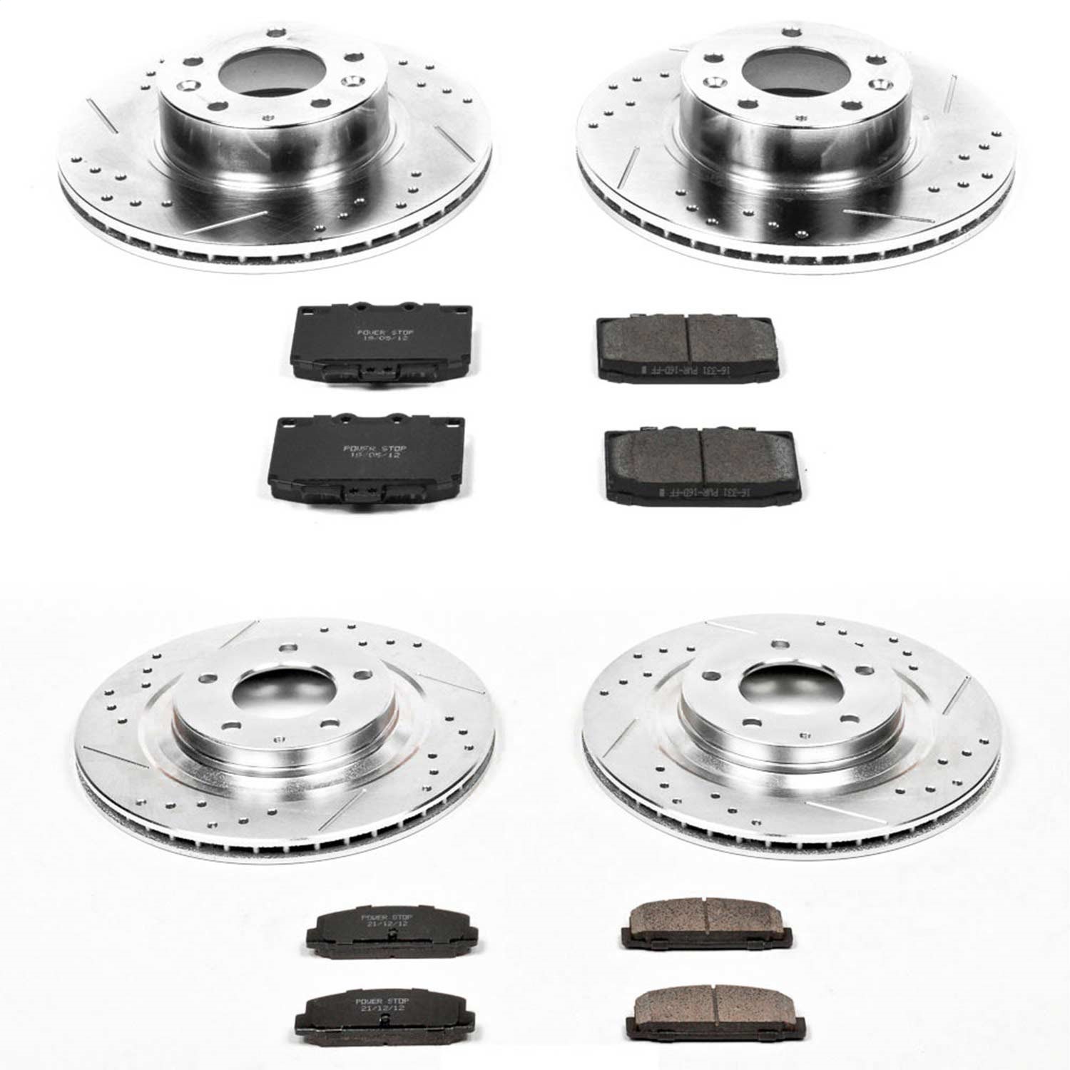 Power Stop - K4186 - Front and Rear - Disc Brake Pad and Rotor Kit