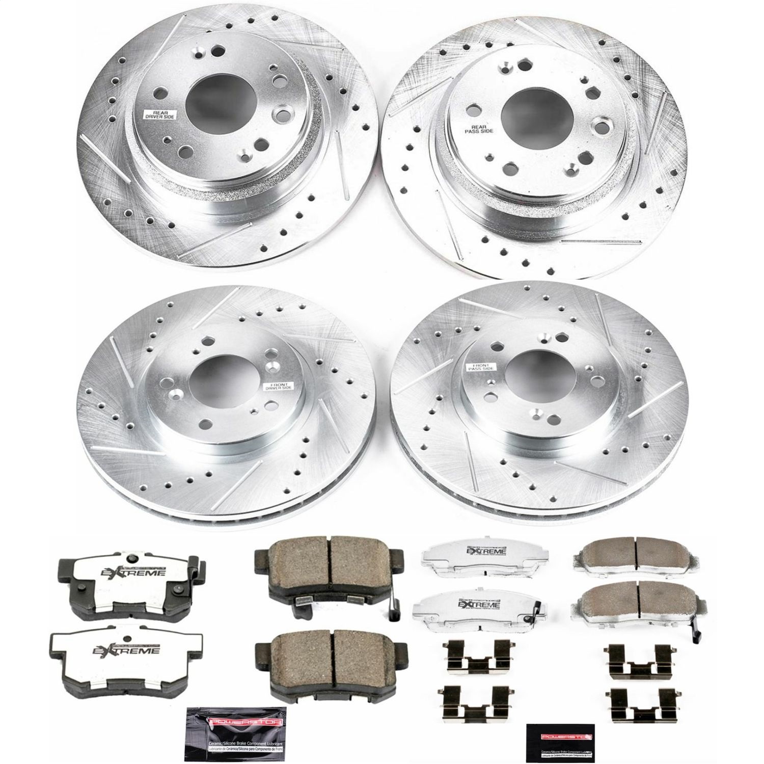 Power Stop - K4271-26 - Front and Rear - Disc Brake Pad and Rotor Kit