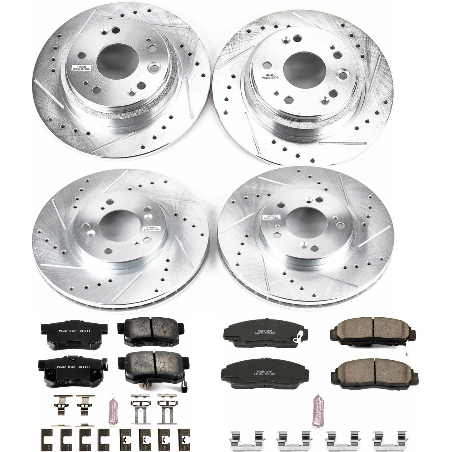 Power Stop - K4271 - Front and Rear - Disc Brake Pad and Rotor Kit