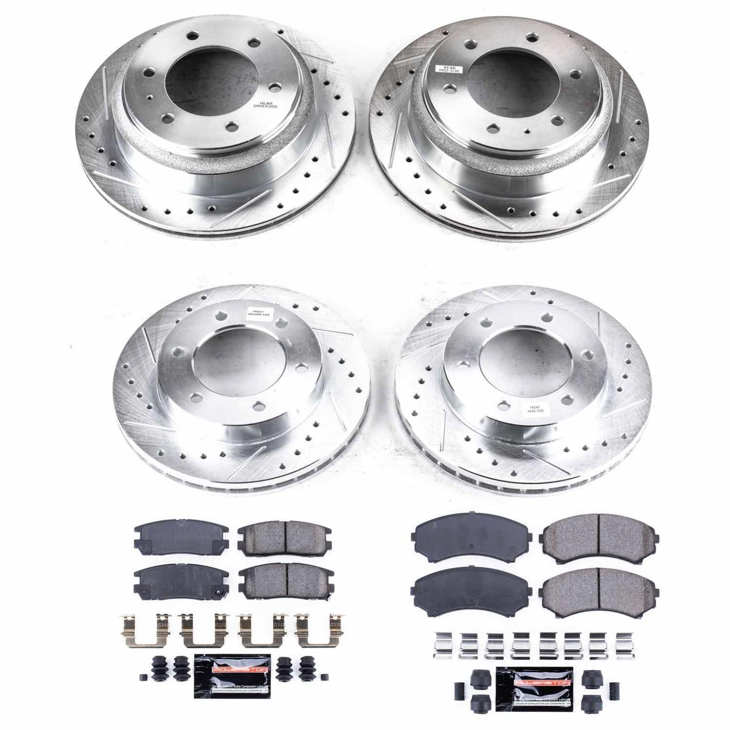 Power Stop - K4311 - Front and Rear - Disc Brake Pad and Rotor Kit