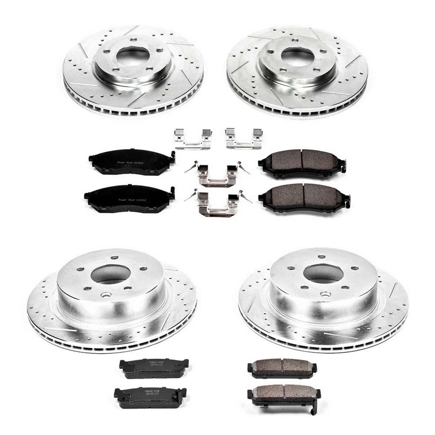Power Stop - K4313 - Front and Rear - Disc Brake Pad and Rotor Kit