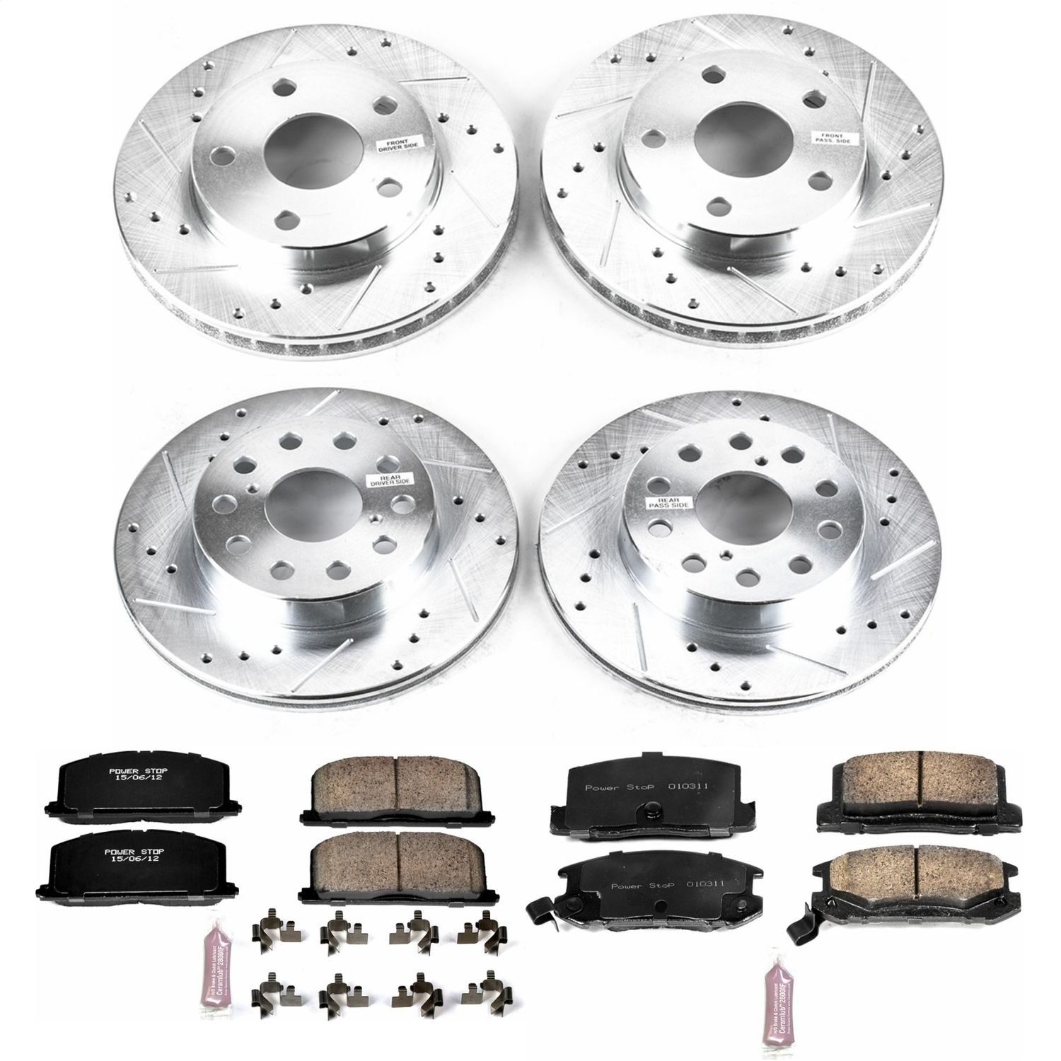 Power Stop - K4342 - Front and Rear - Disc Brake Pad and Rotor Kit