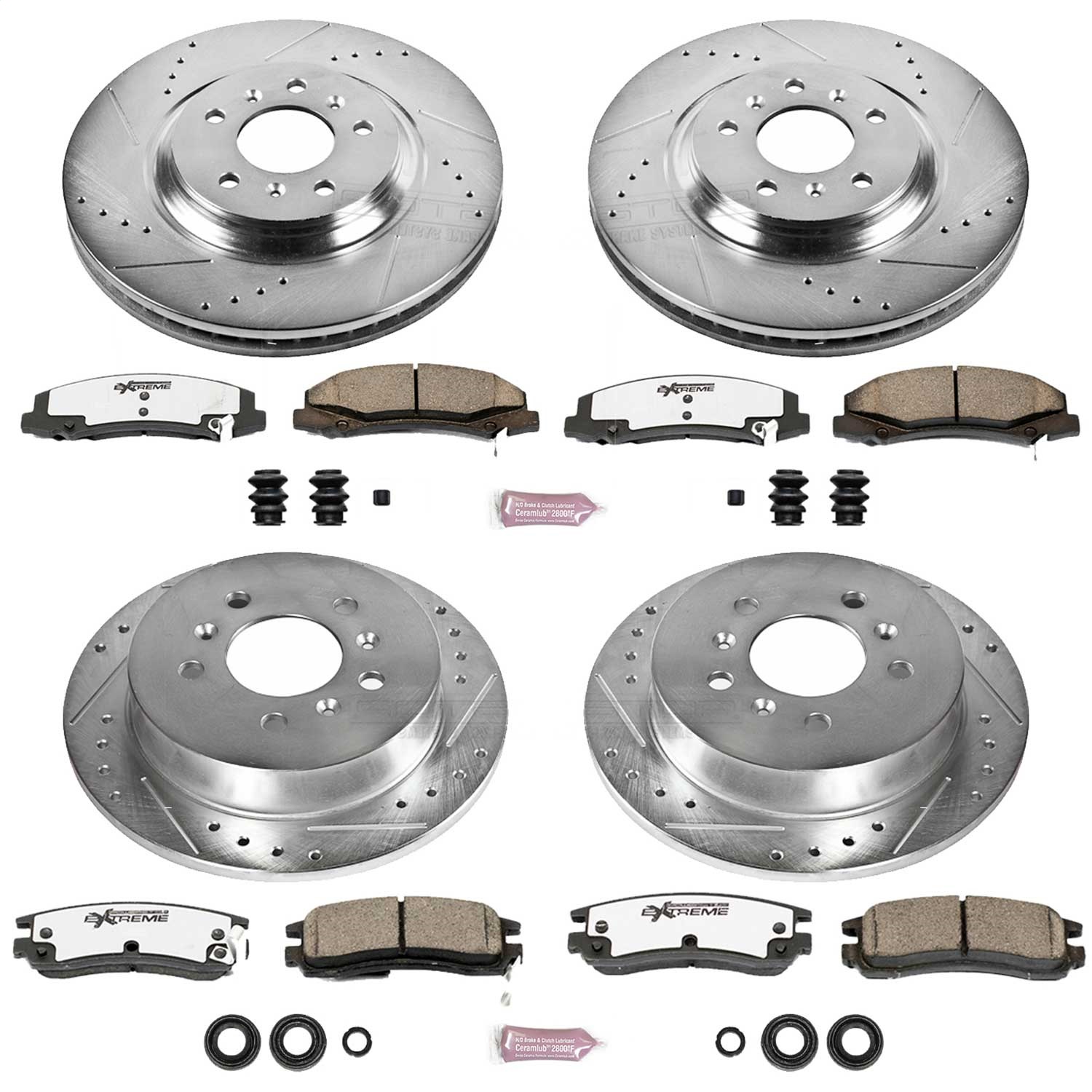 Power Stop - K4377-26 - Front and Rear - Disc Brake Pad and Rotor Kit