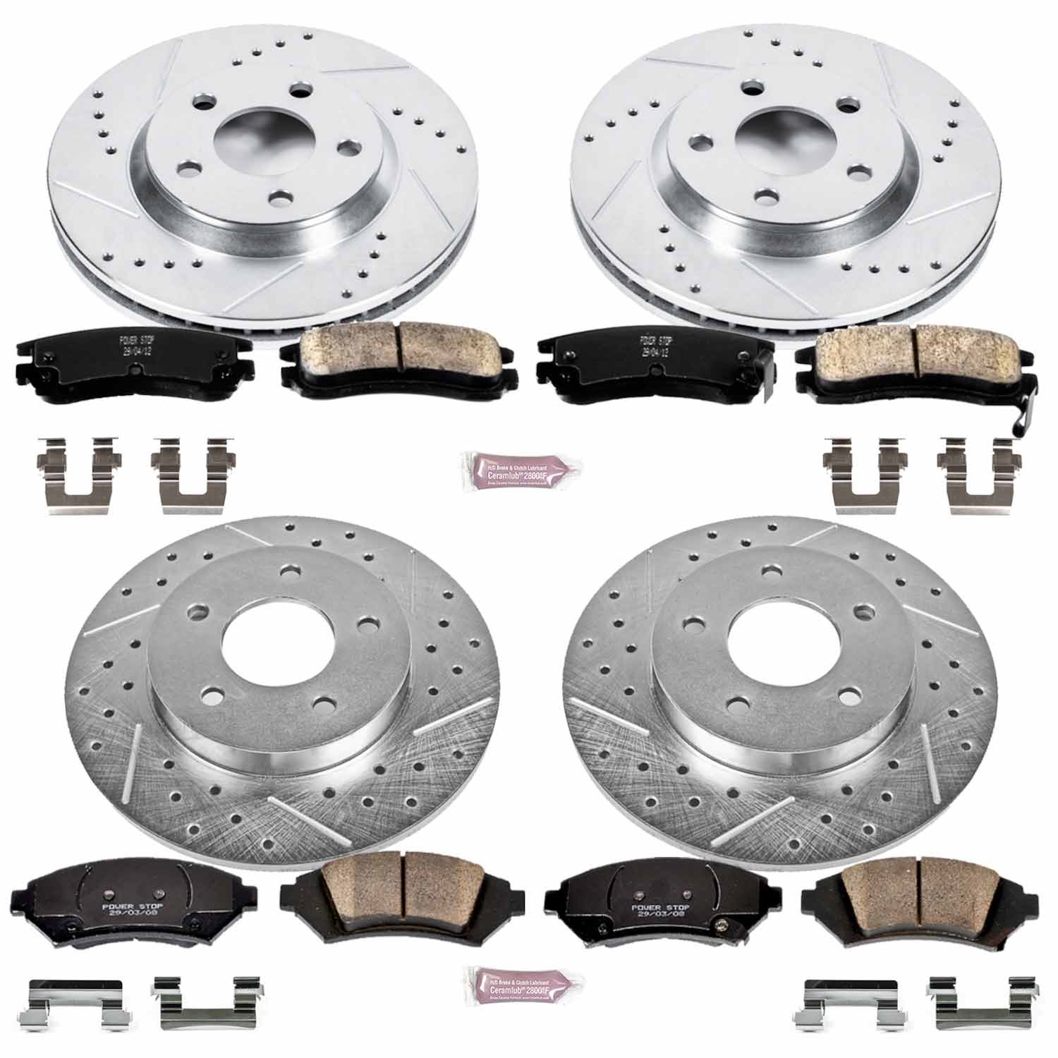 Power Stop - K4379 - Front and Rear - Disc Brake Pad and Rotor Kit