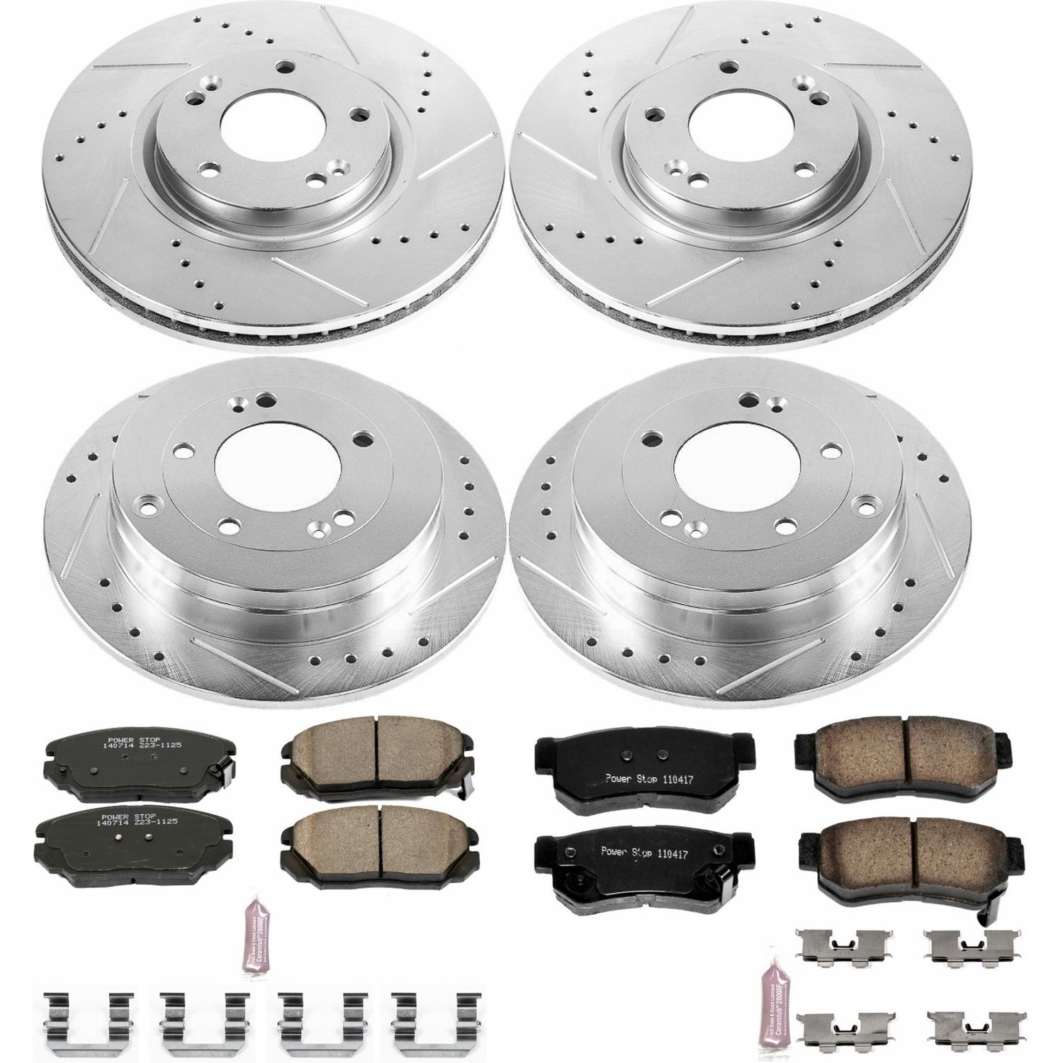 Power Stop - K4440 - Front and Rear - Disc Brake Pad and Rotor Kit
