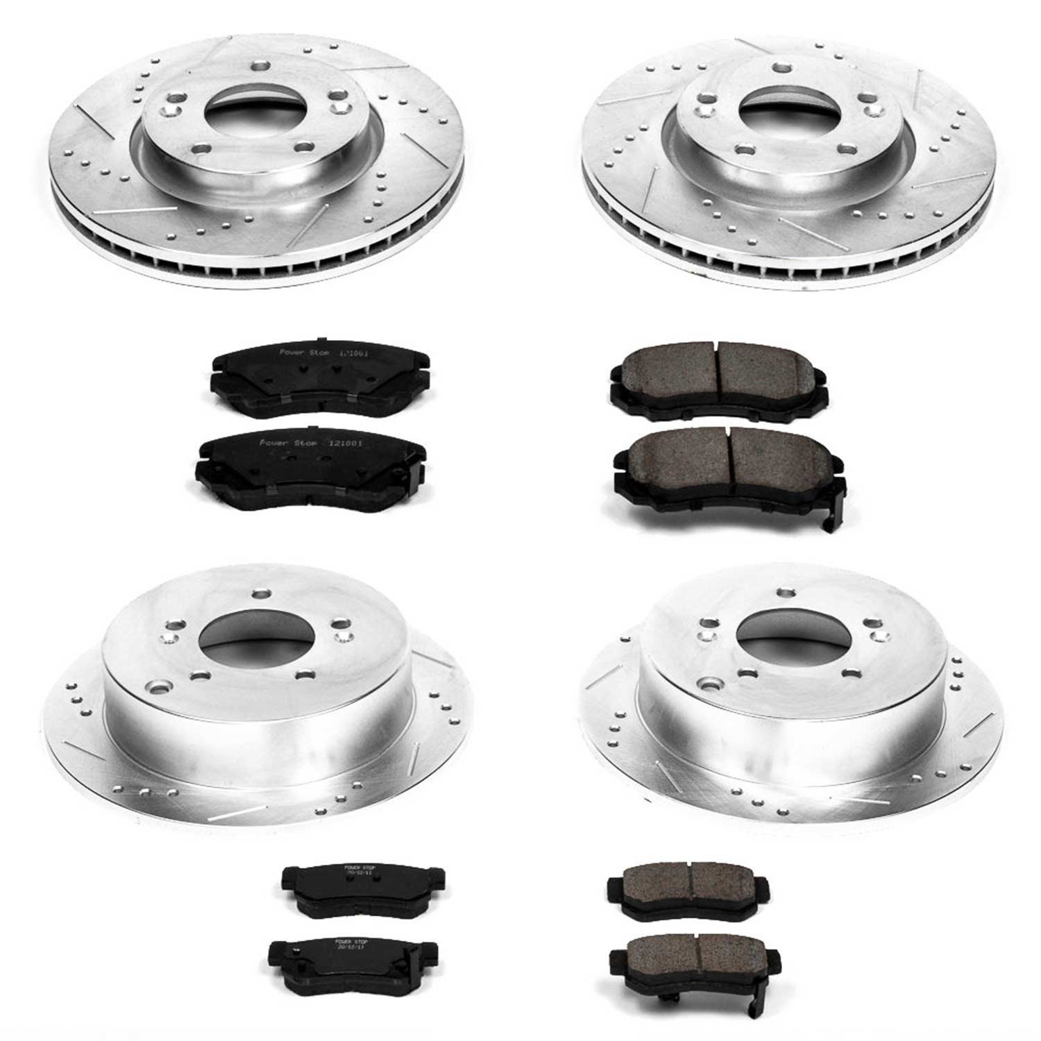 Power Stop - K4448 - Front and Rear - Disc Brake Pad and Rotor Kit
