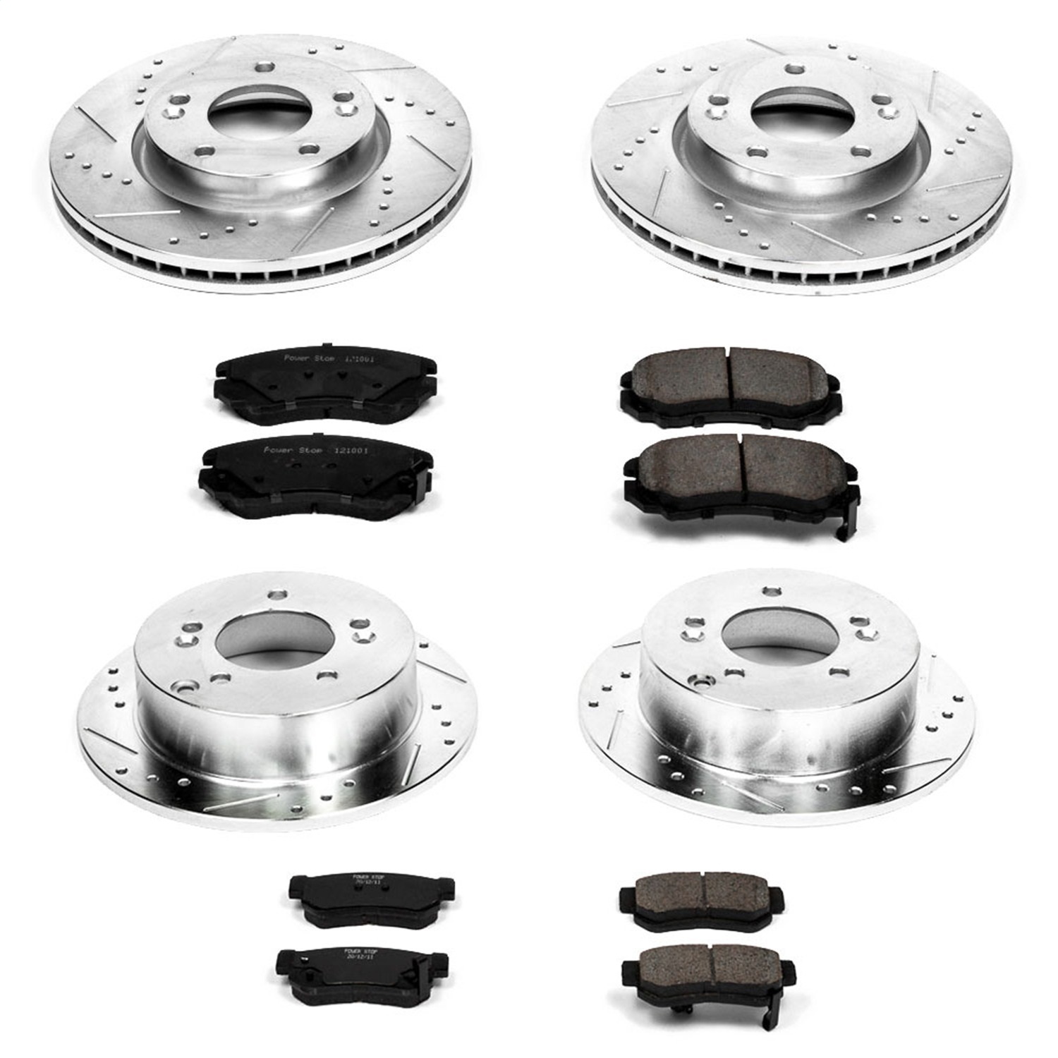 Power Stop - K4449 - Front and Rear - Disc Brake Pad and Rotor Kit