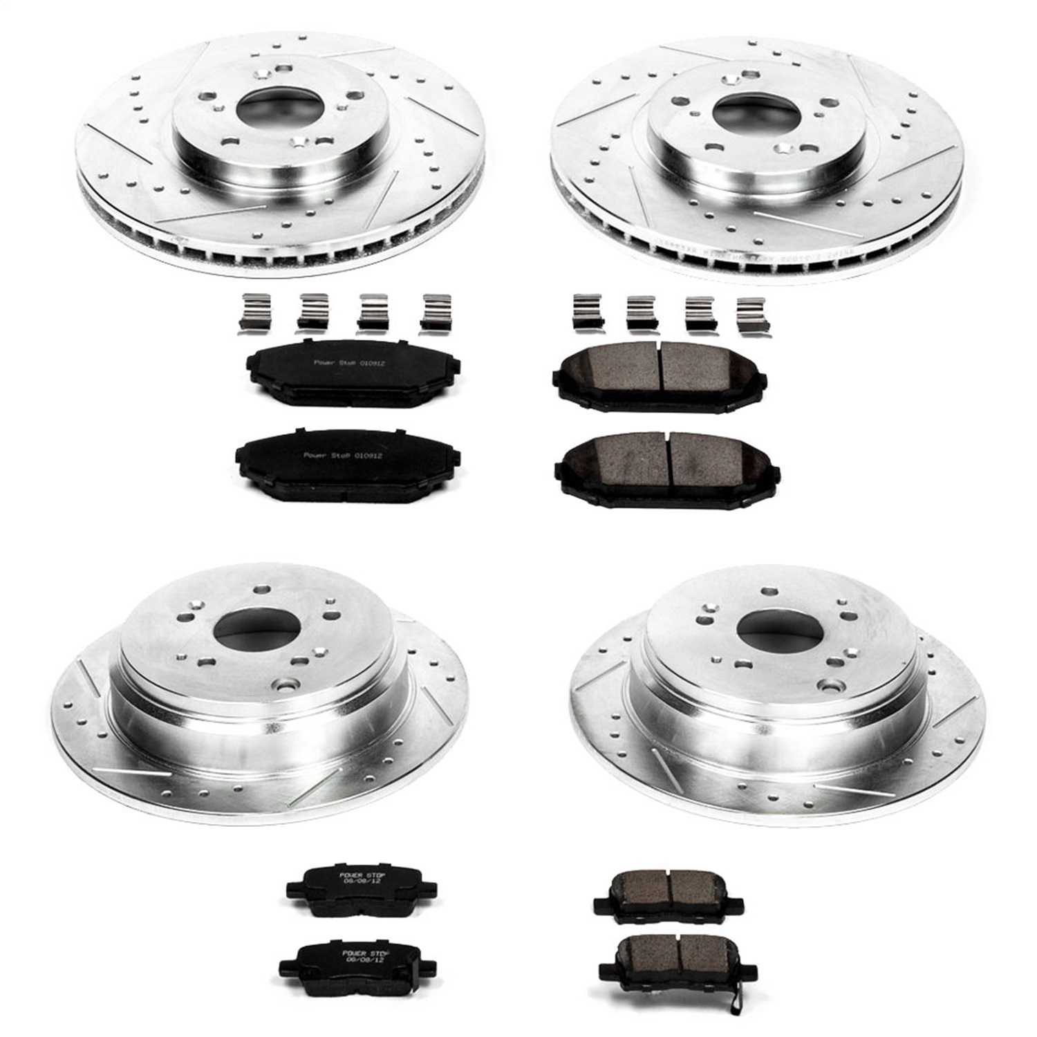 Power Stop - K4459 - Front and Rear - Disc Brake Pad and Rotor Kit