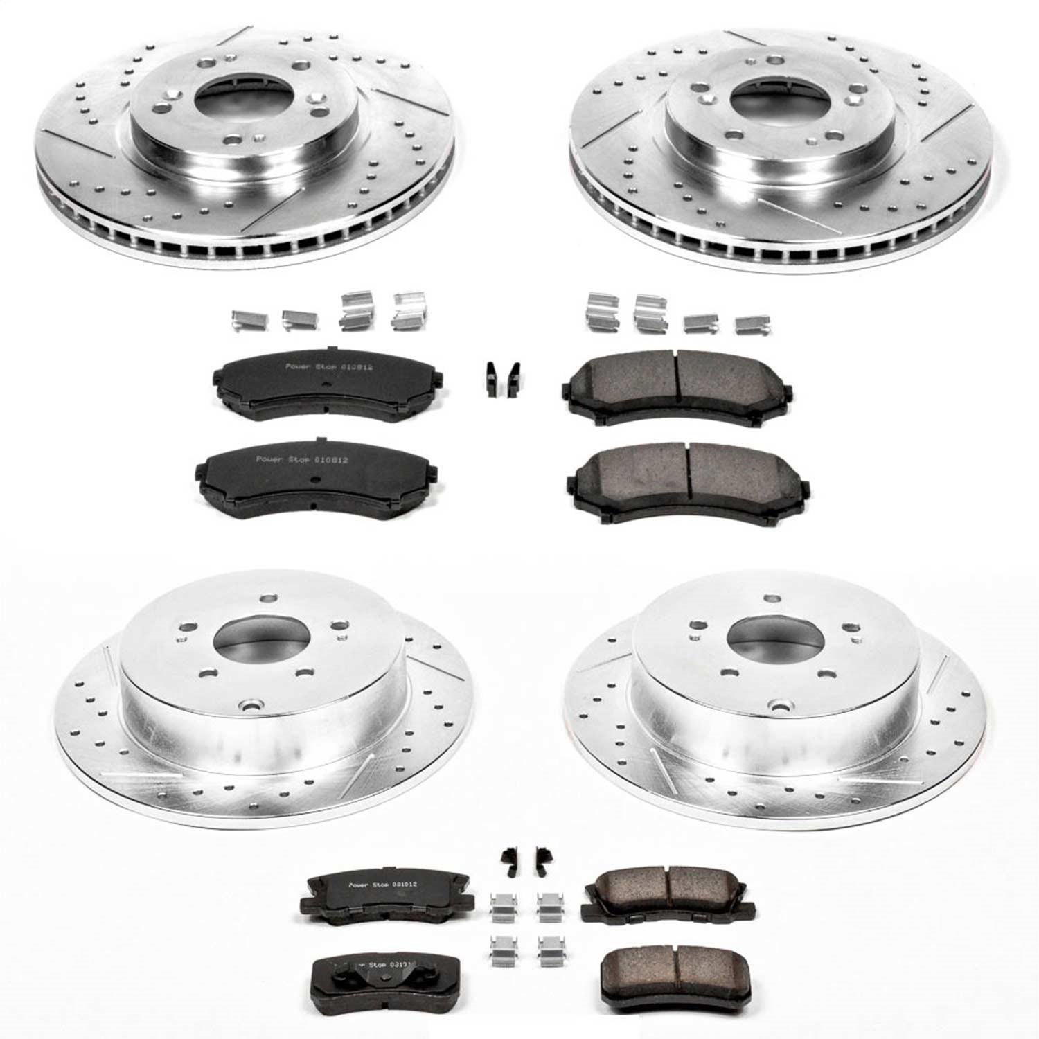 Power Stop - K4461 - Front and Rear - Disc Brake Pad and Rotor Kit