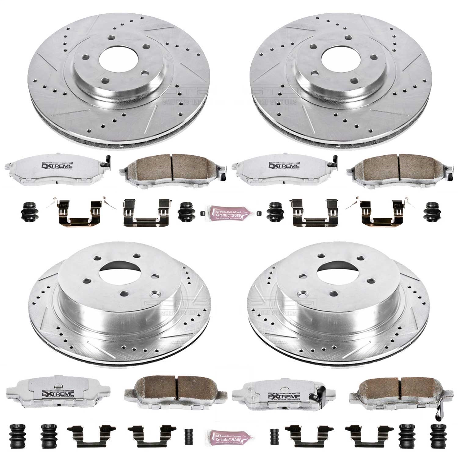Power Stop - K4476-26 - Front and Rear - Disc Brake Pad and Rotor Kit