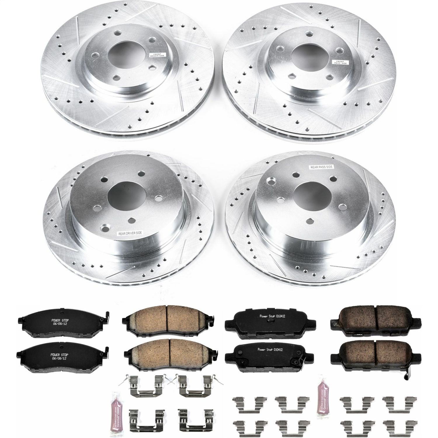Power Stop - K4476 - Front and Rear - Disc Brake Pad and Rotor Kit