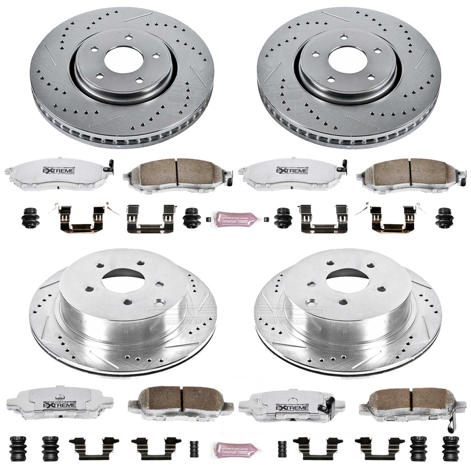 Power Stop - K4477-26 - Front and Rear - Disc Brake Pad and Rotor Kit