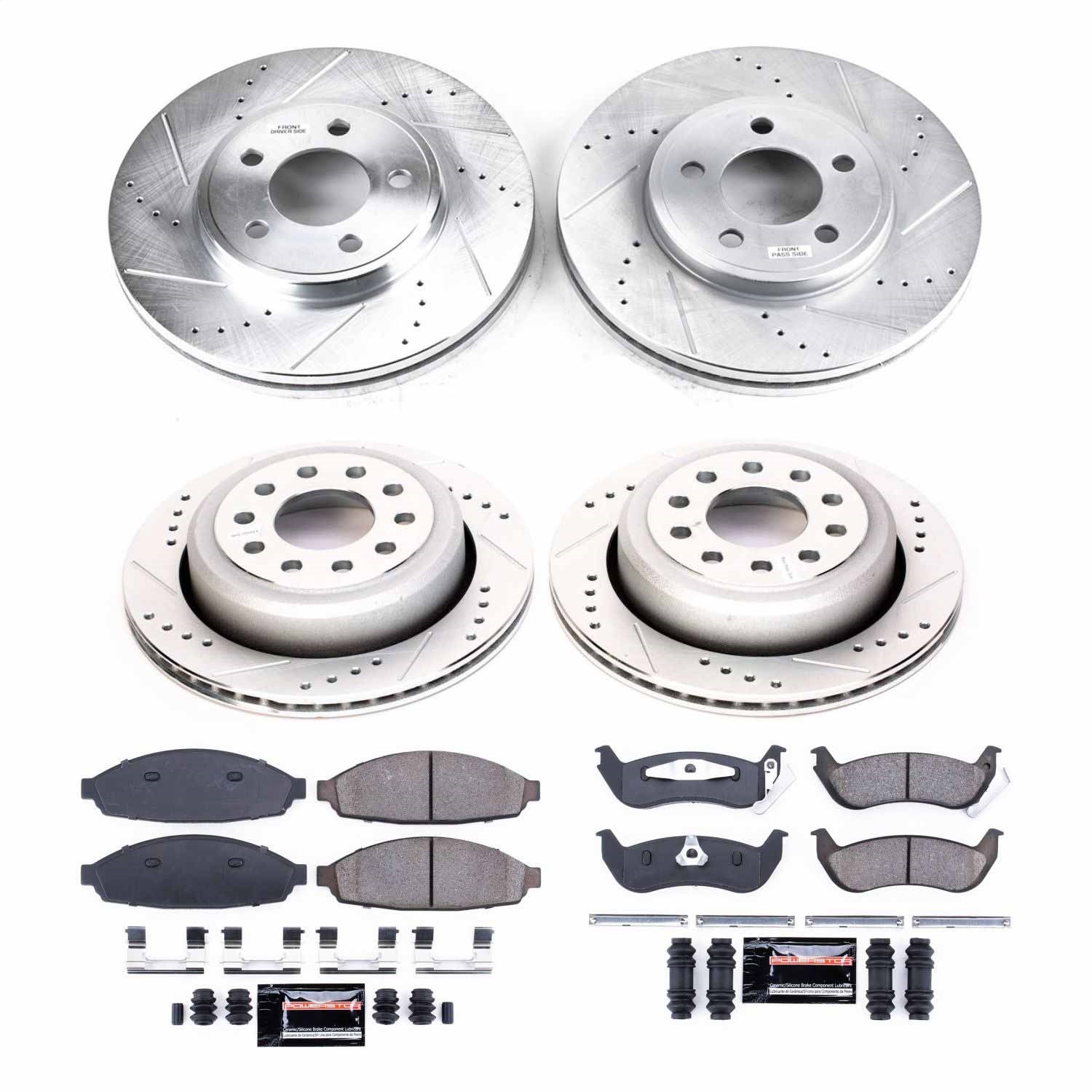 Power Stop - K4486 - Front and Rear - Disc Brake Pad and Rotor Kit