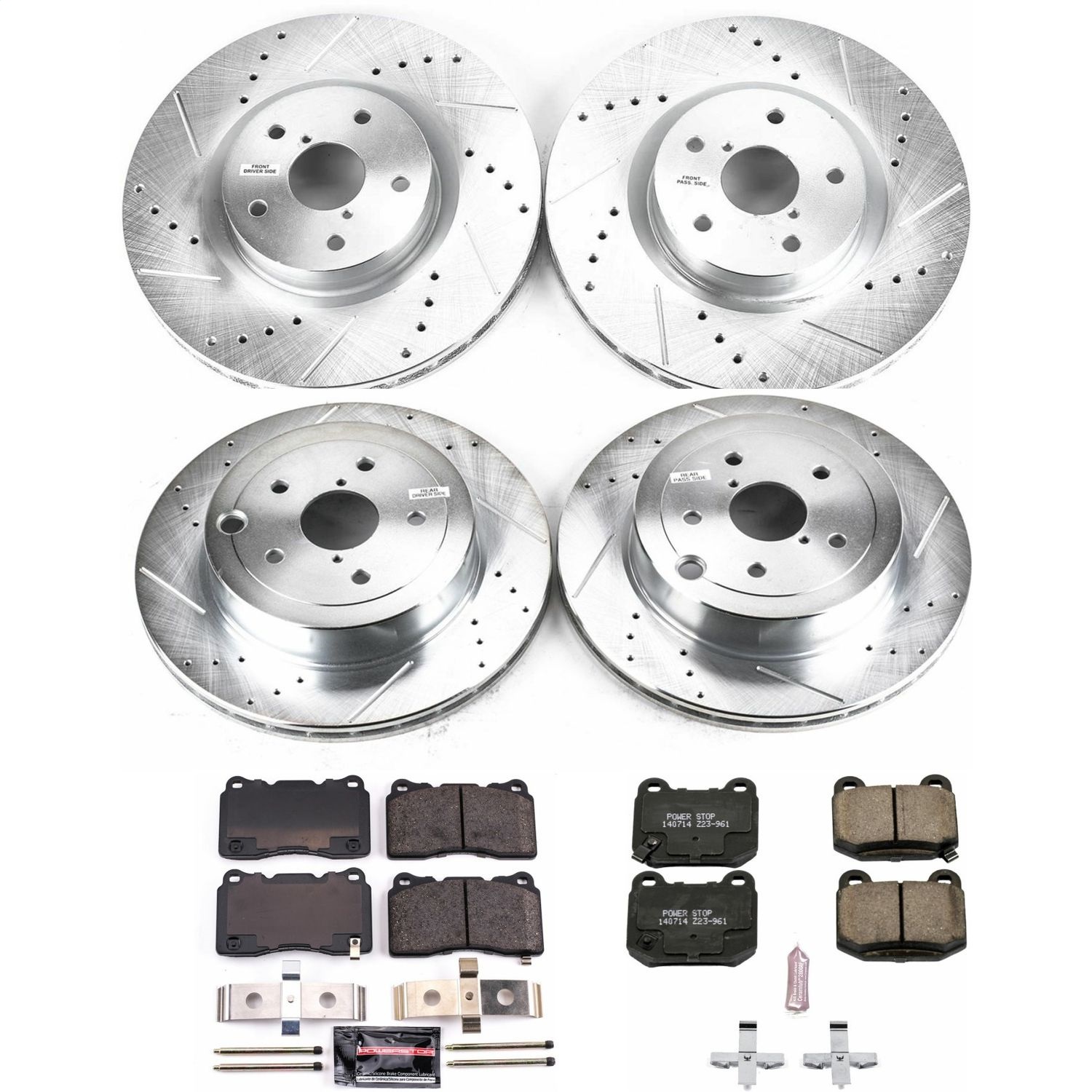 Power Stop - K4490 - Front and Rear - Disc Brake Pad and Rotor Kit