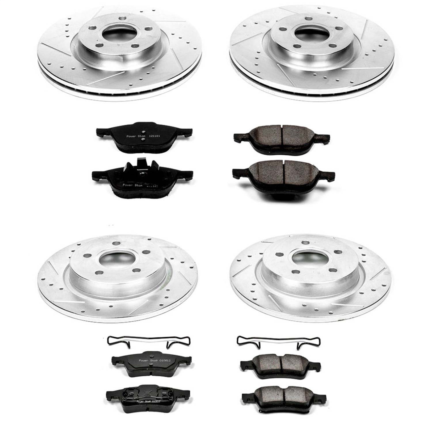 Power Stop - K4492 - Front and Rear - Disc Brake Pad and Rotor Kit