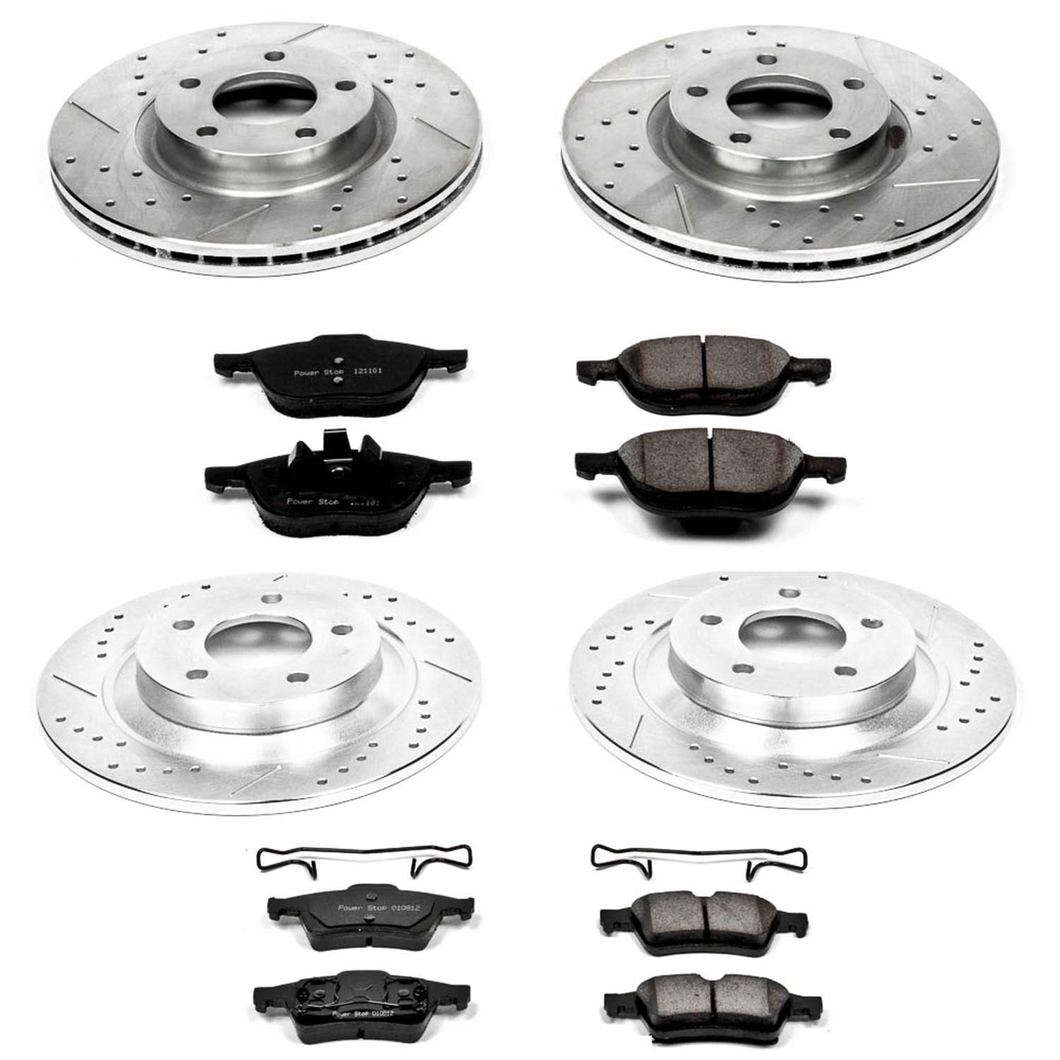 Power Stop - K4494 - Front and Rear - Disc Brake Pad and Rotor Kit