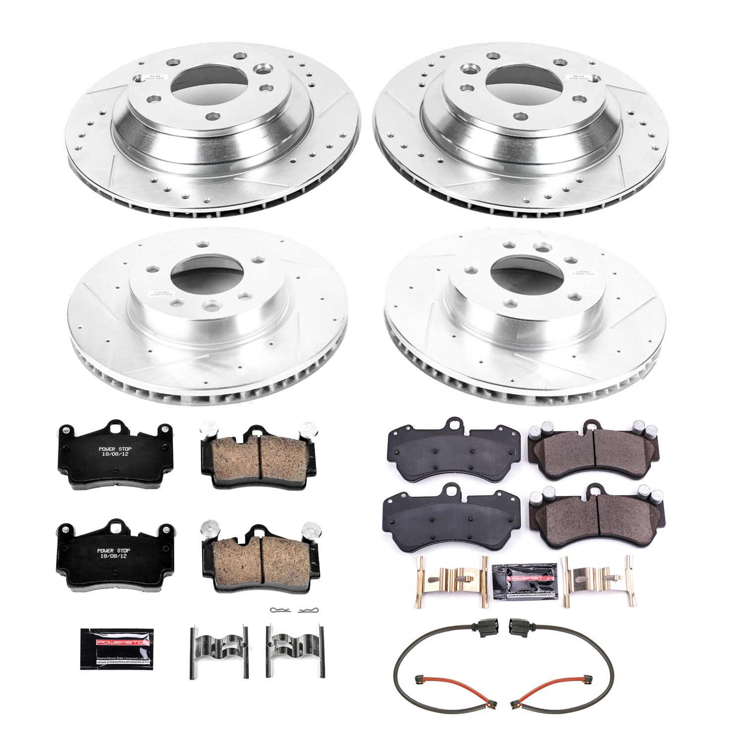 Power Stop - K4495 - Front and Rear - Disc Brake Pad and Rotor Kit