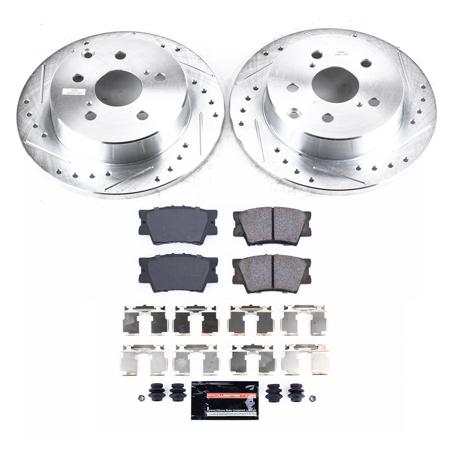 Power Stop - K4671 - Rear - Disc Brake Pad and Rotor Kit