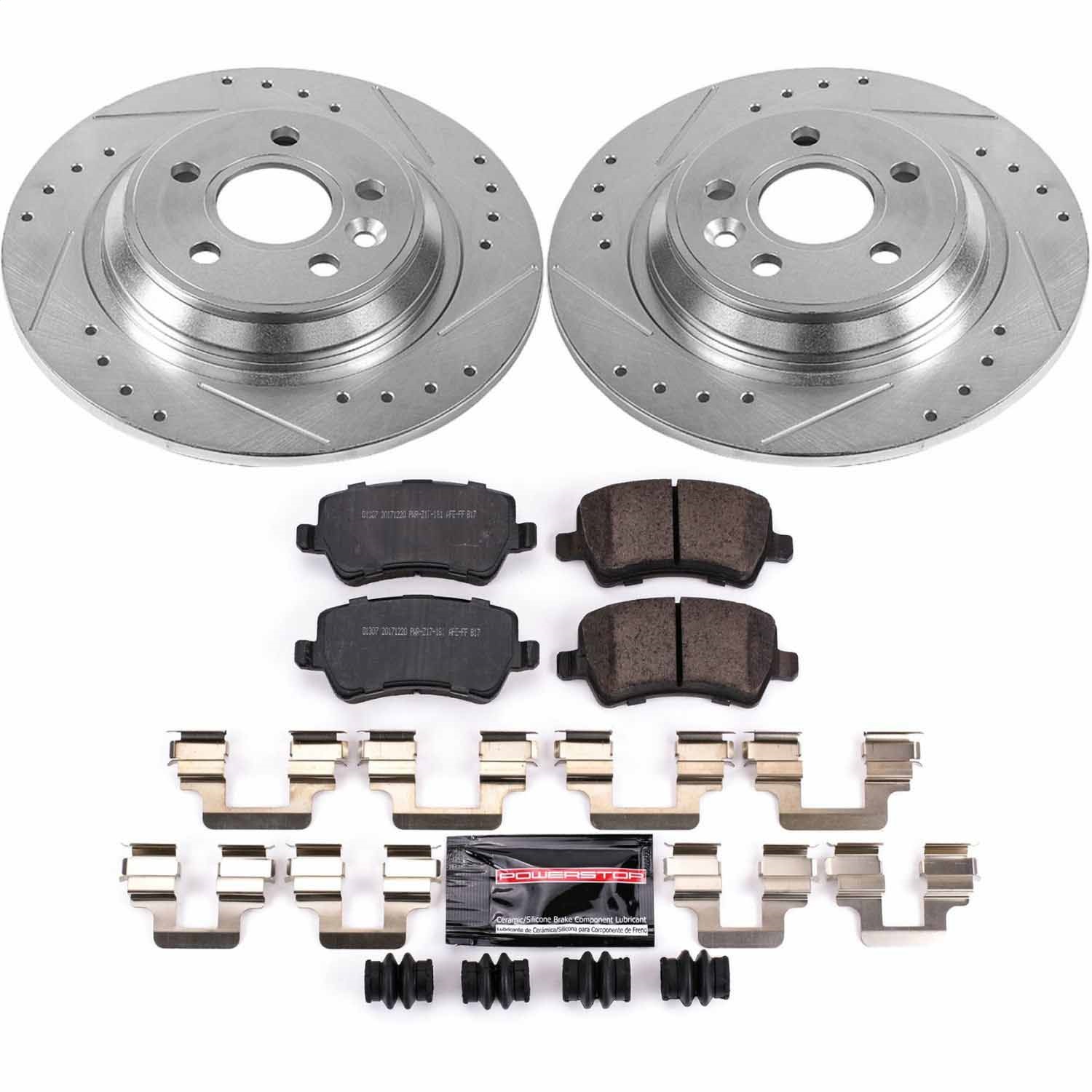 Power Stop - K4704 - Rear - Disc Brake Pad and Rotor Kit
