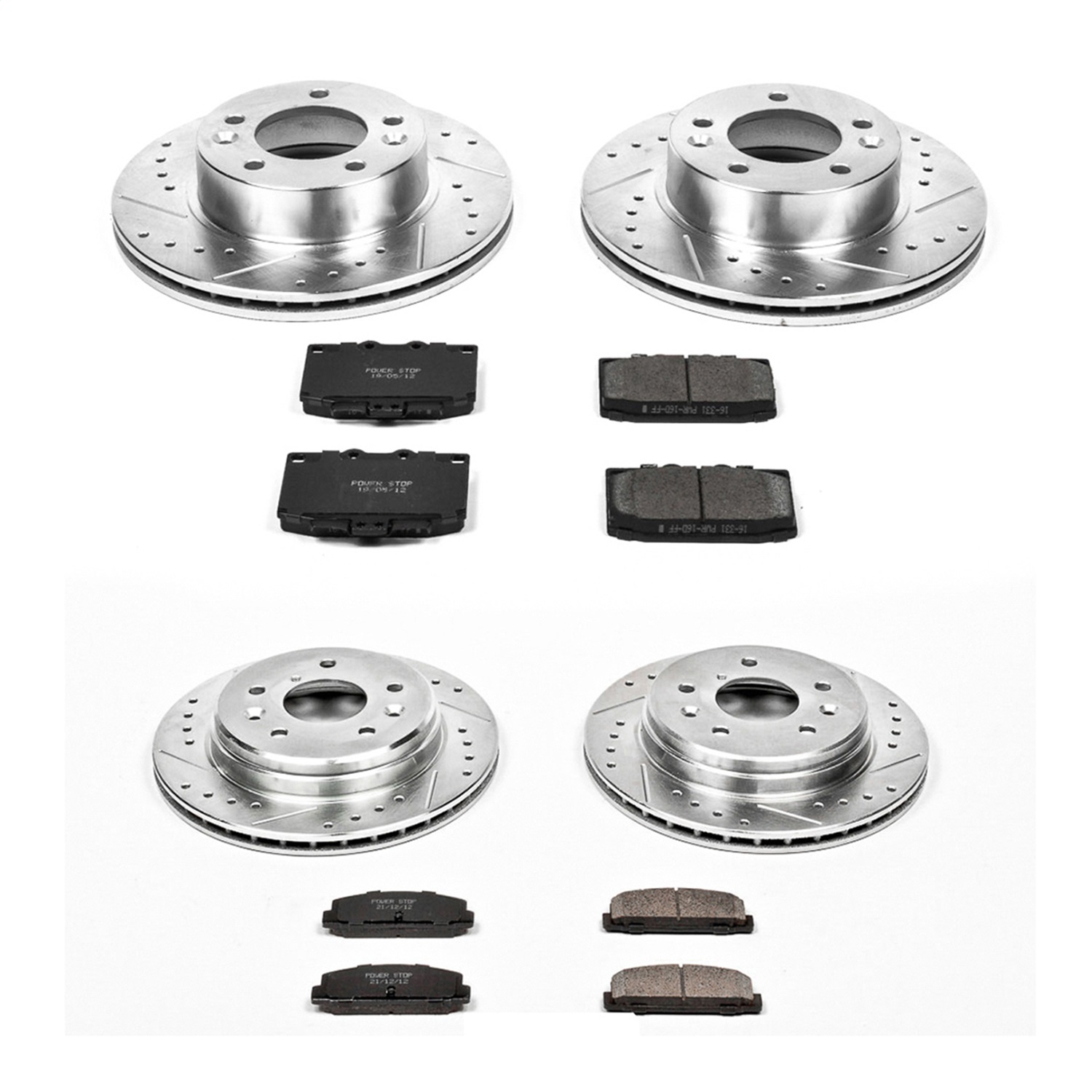Power Stop - K471 - Front and Rear - Disc Brake Pad and Rotor Kit