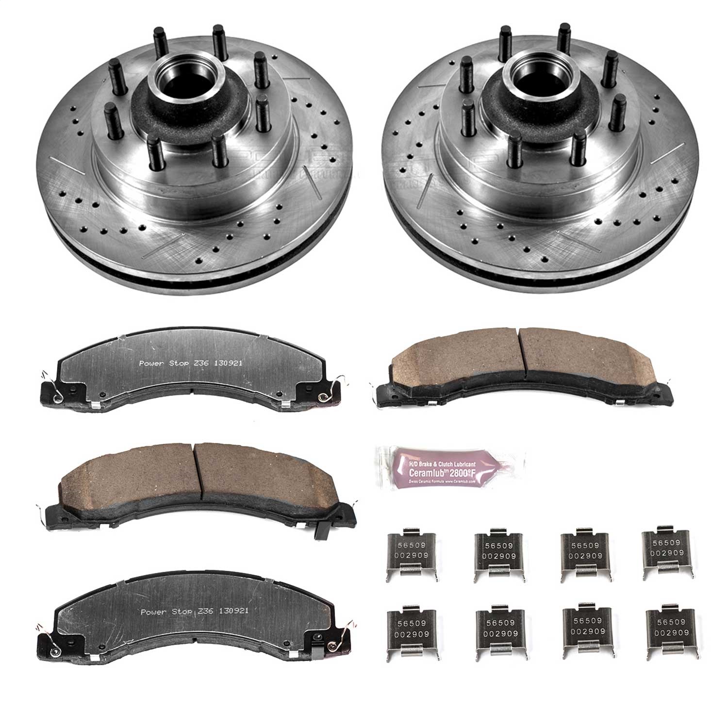 Power Stop - K4722-36 - Rear - Disc Brake Pad and Rotor Kit