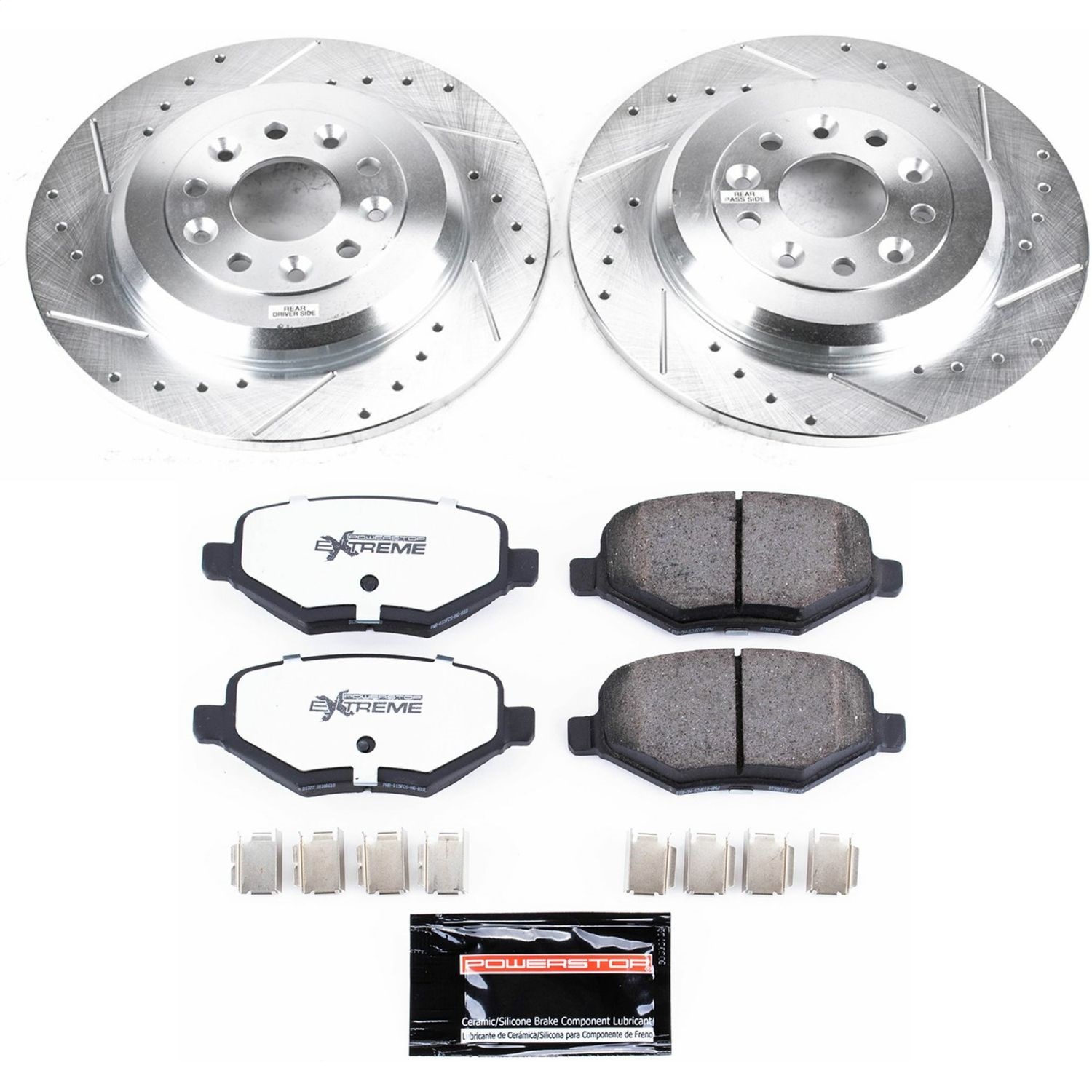 Power Stop - K4744-36 - Rear - Disc Brake Pad and Rotor Kit