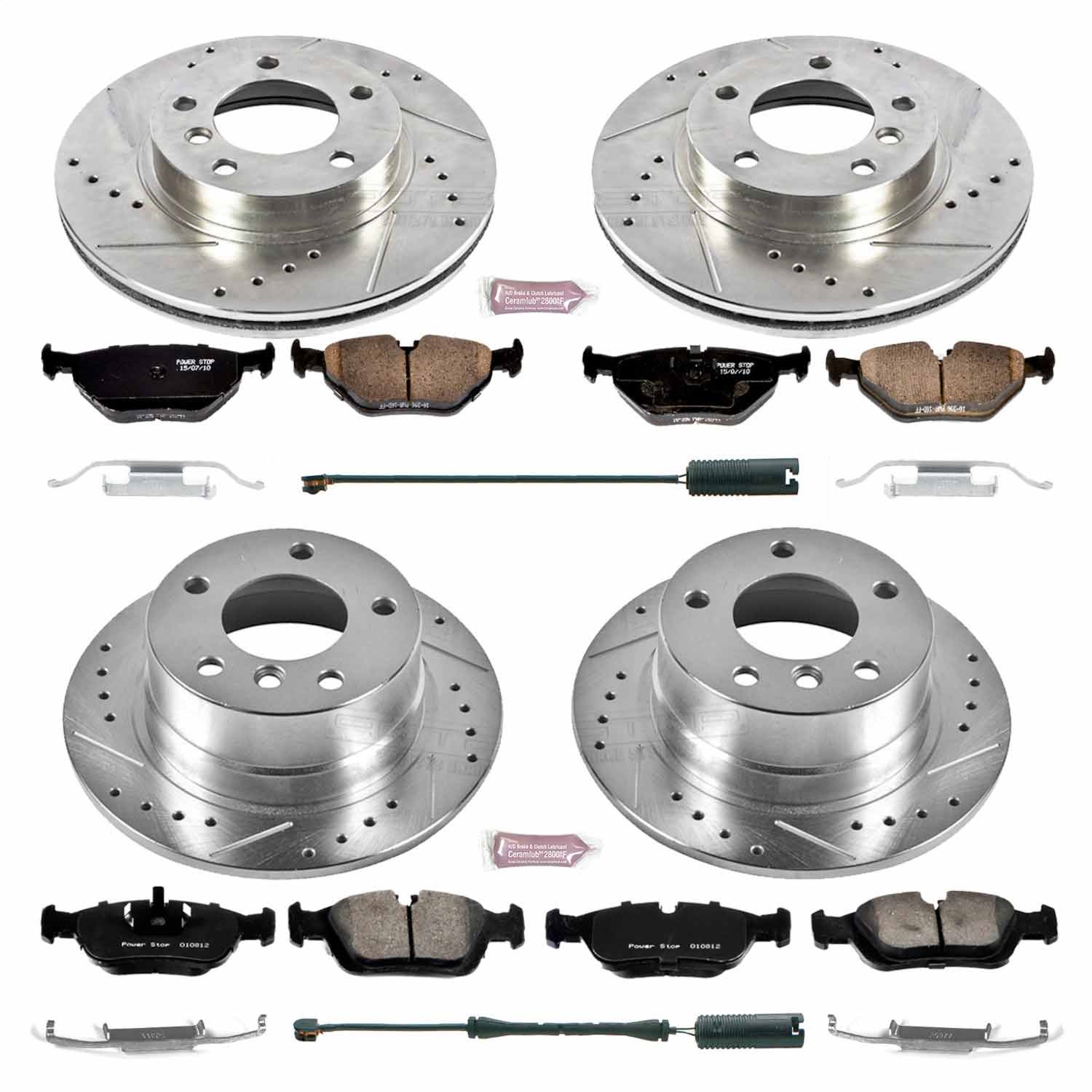 Power Stop - K500 - Front and Rear - Disc Brake Pad and Rotor Kit