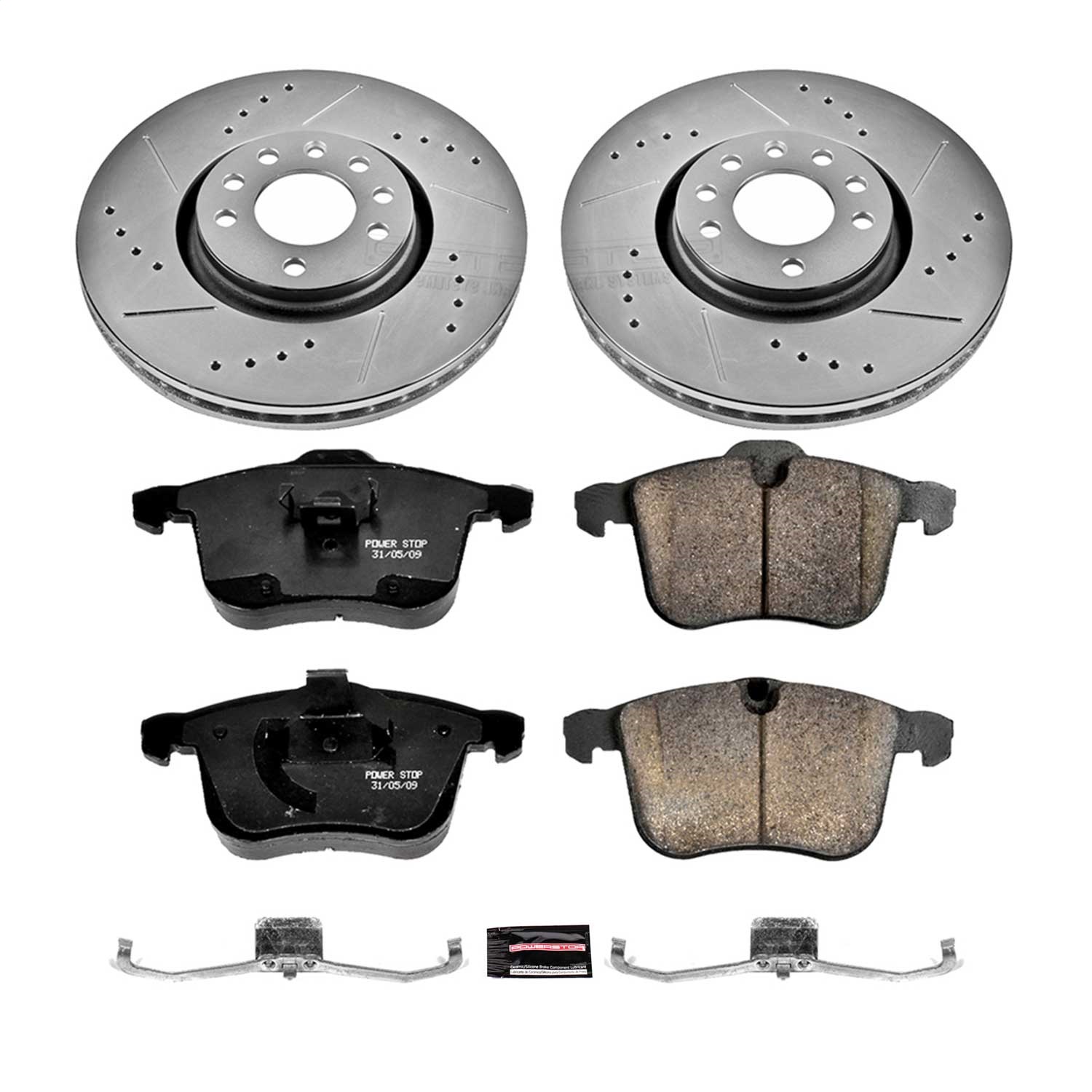Power Stop - K5349 - Front - Disc Brake Pad and Rotor Kit