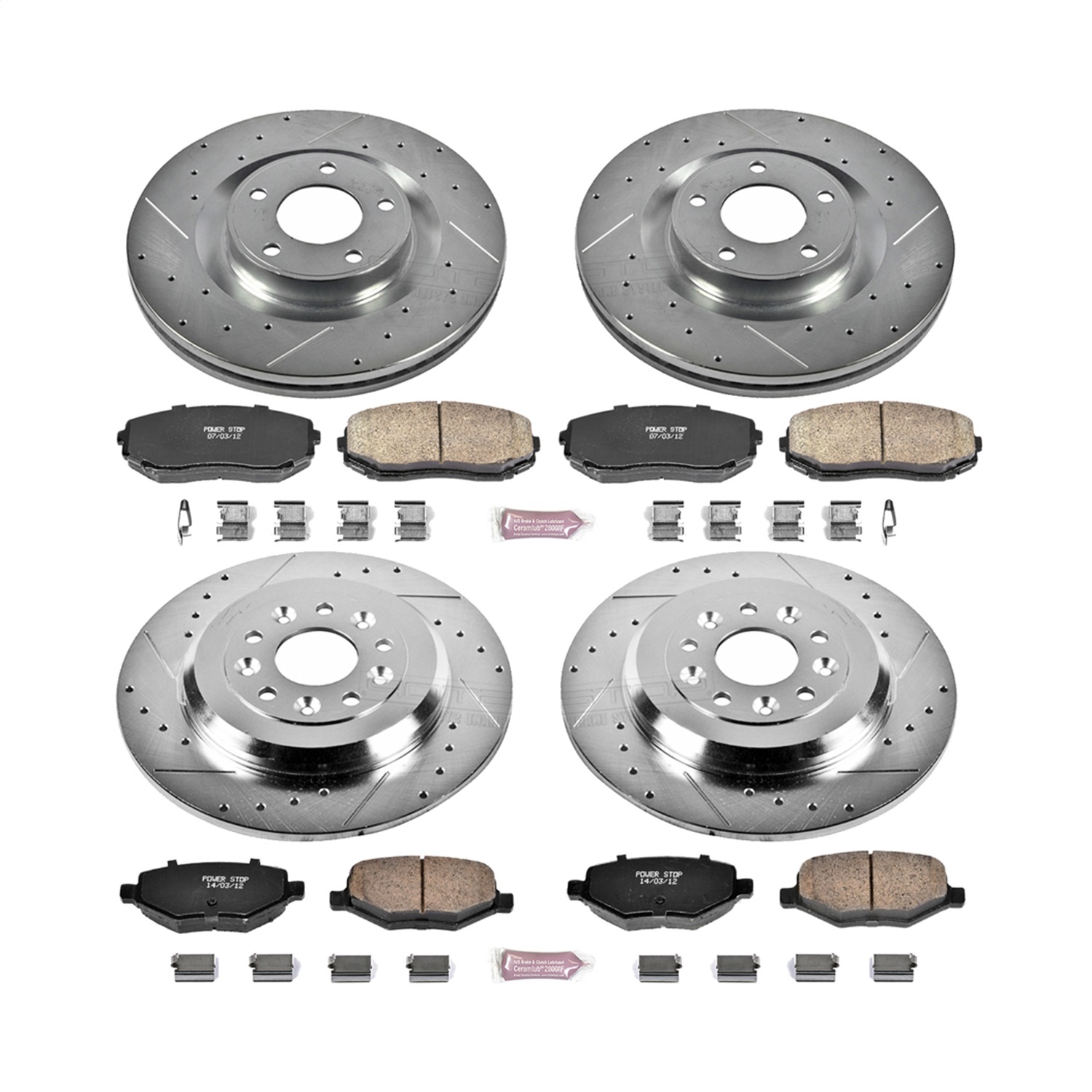 Power Stop - K5452 - Front and Rear - Disc Brake Pad and Rotor Kit