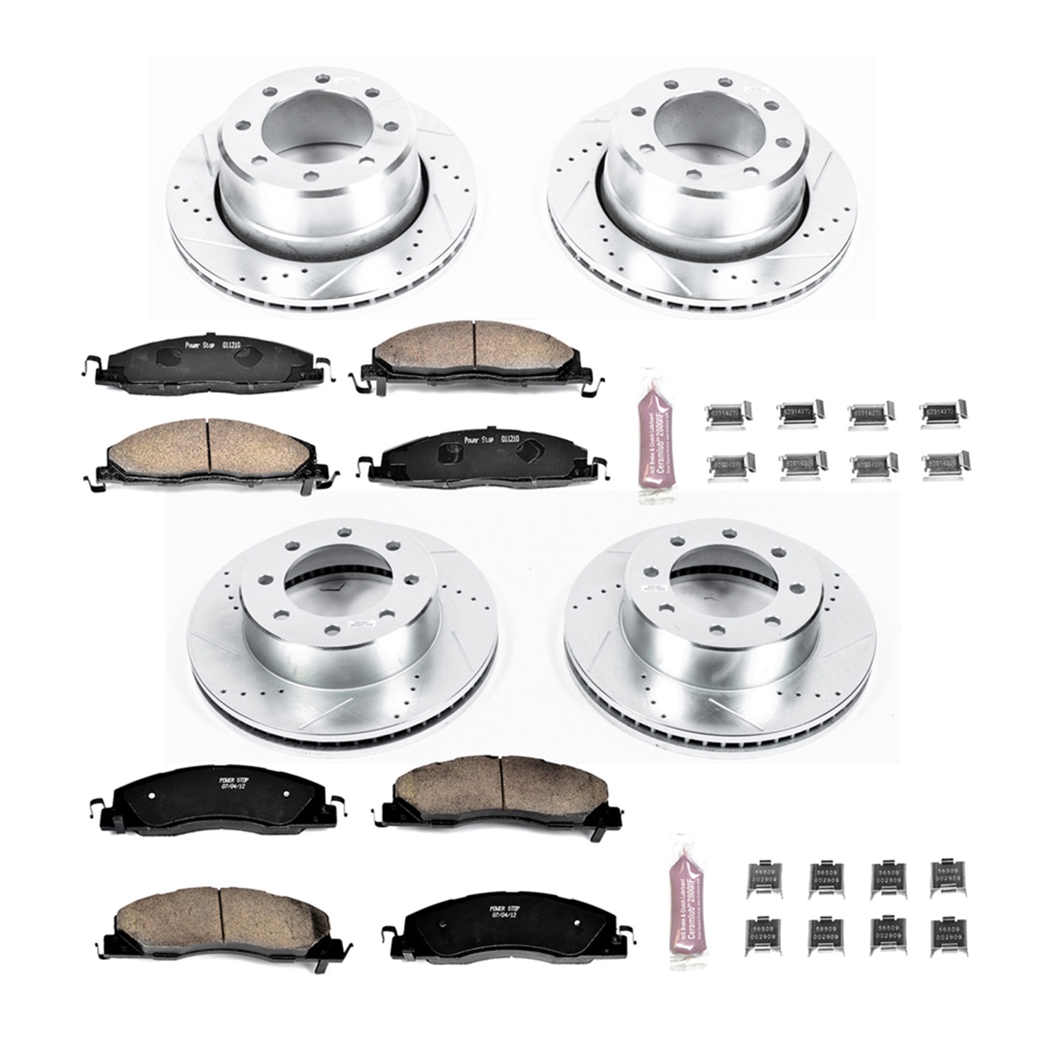 Power Stop - K5458 - Front and Rear - Disc Brake Pad and Rotor Kit