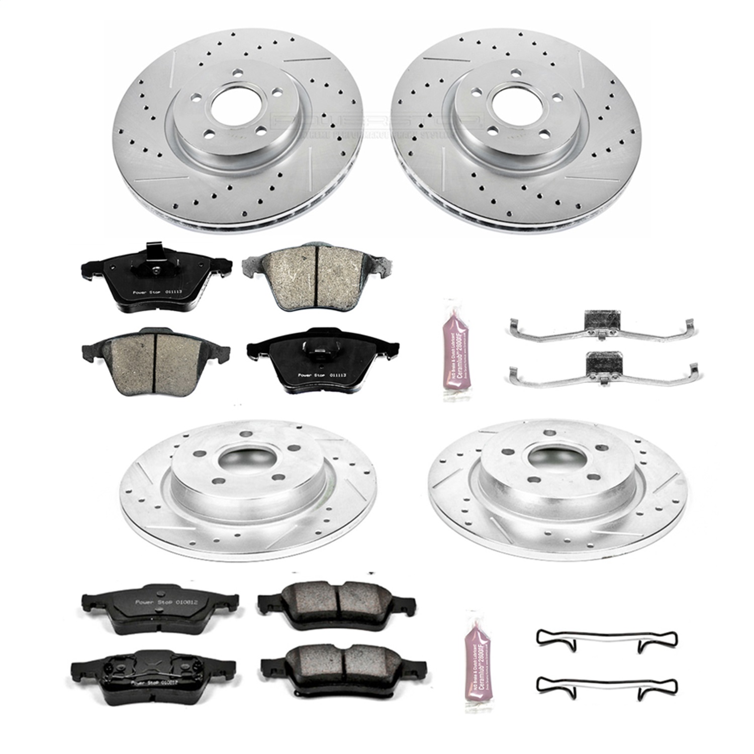 Power Stop - K5470 - Front and Rear - Disc Brake Pad and Rotor Kit