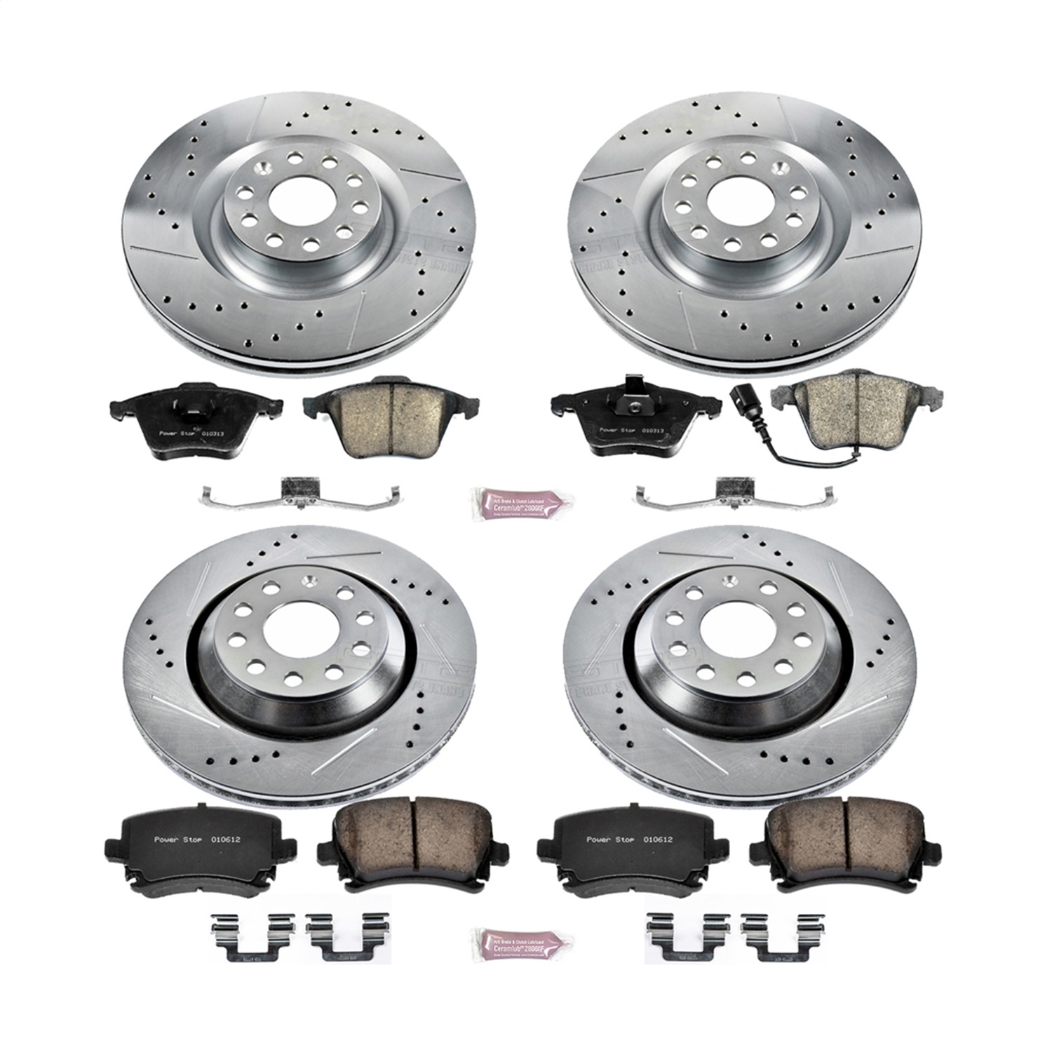 Power Stop - K5471 - Front and Rear - Disc Brake Pad and Rotor Kit
