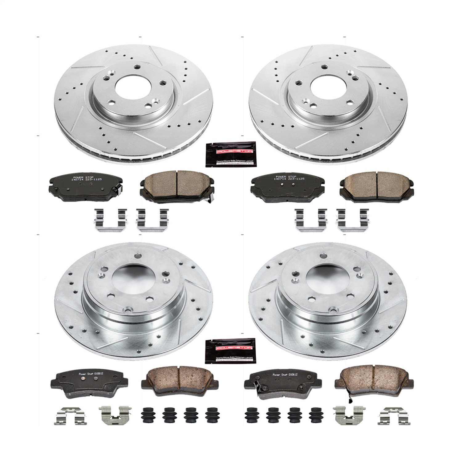 Power Stop - K5474 - Front and Rear - Disc Brake Pad and Rotor Kit