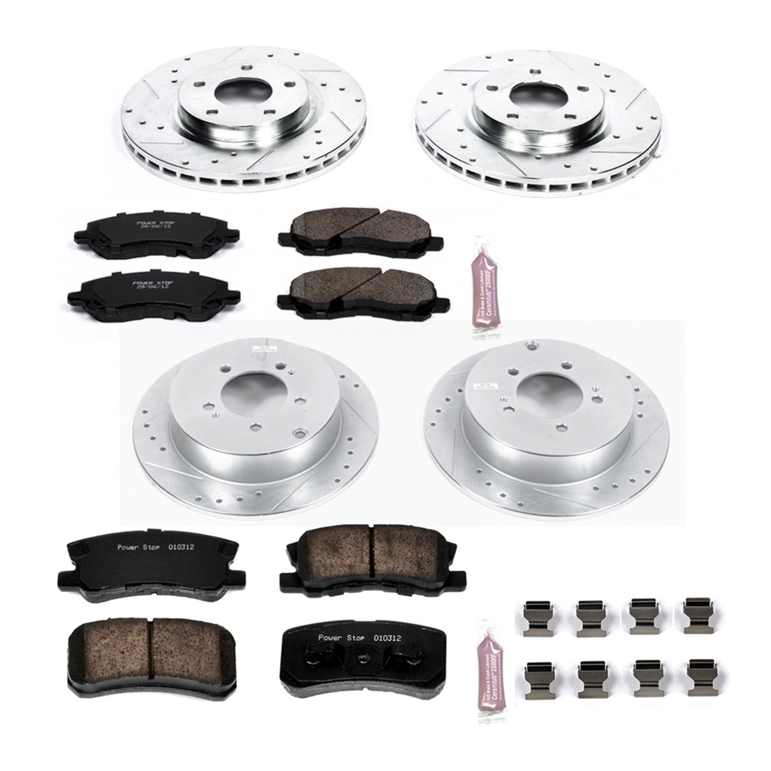 Power Stop - K5477 - Front and Rear - Disc Brake Pad and Rotor Kit