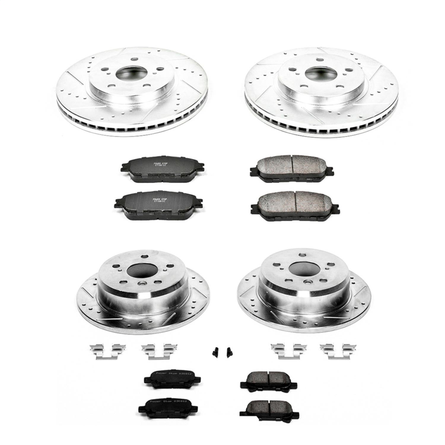 Power Stop - K5482 - Front and Rear - Disc Brake Pad and Rotor Kit