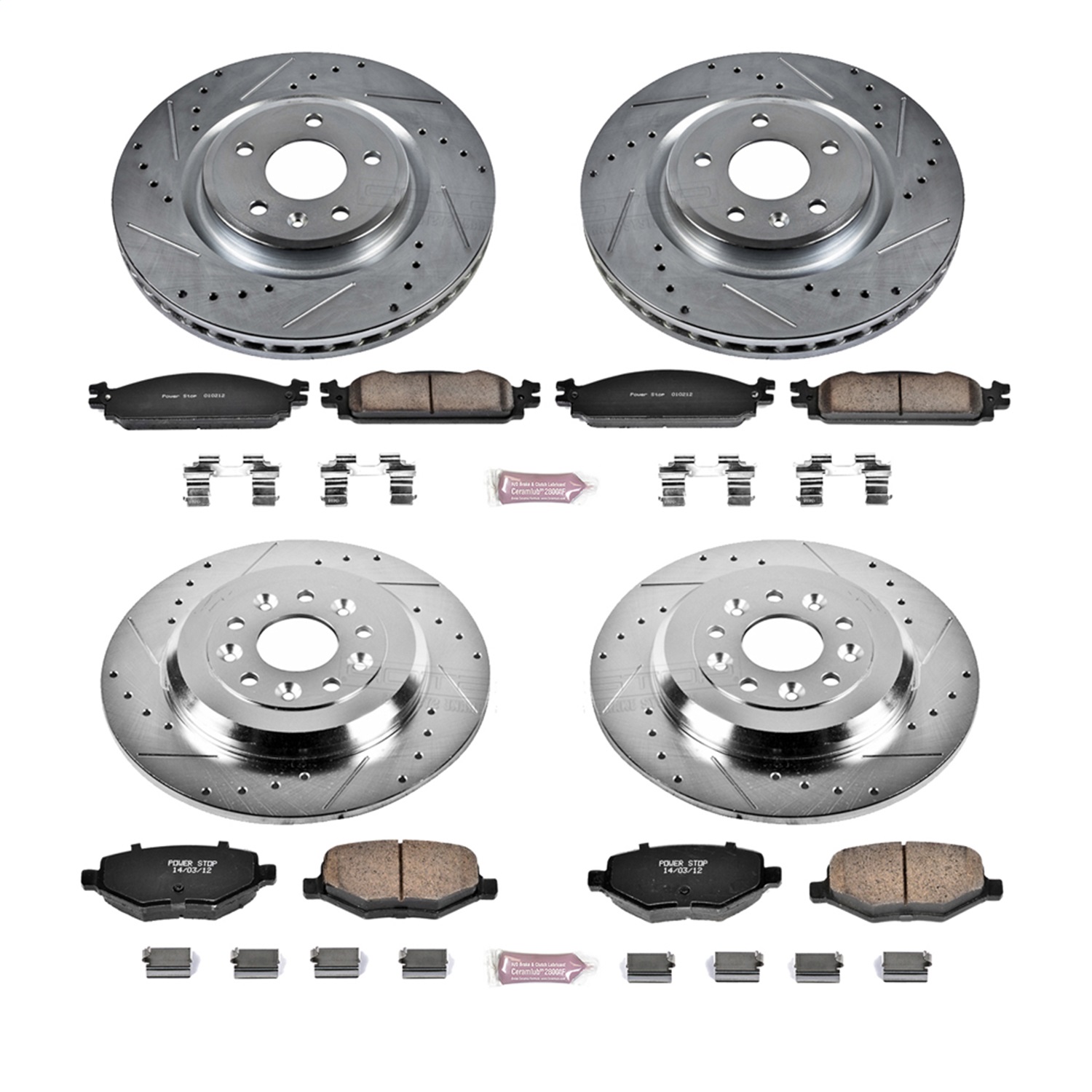 Power Stop - K5510 - Front and Rear - Disc Brake Pad and Rotor Kit