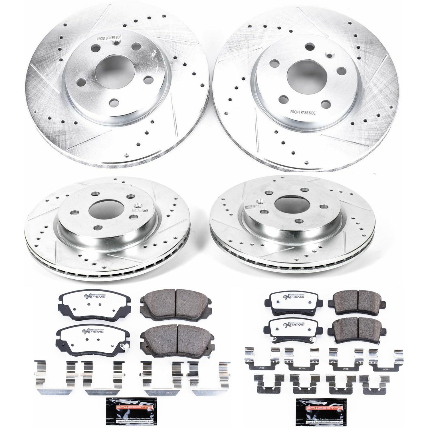 Power Stop - K5515-26 - Front and Rear - Disc Brake Pad and Rotor Kit