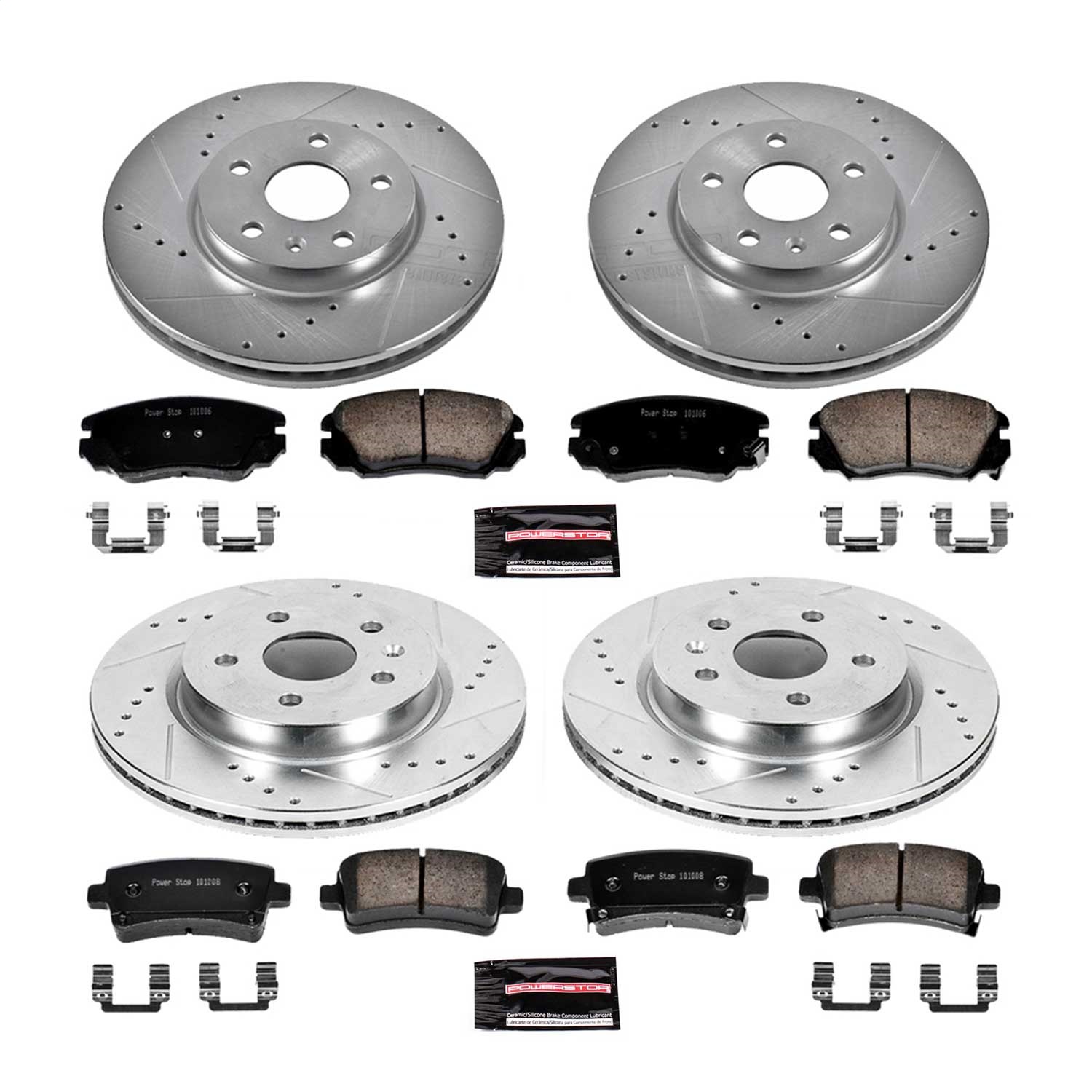 Power Stop - K5515 - Front and Rear - Disc Brake Pad and Rotor Kit