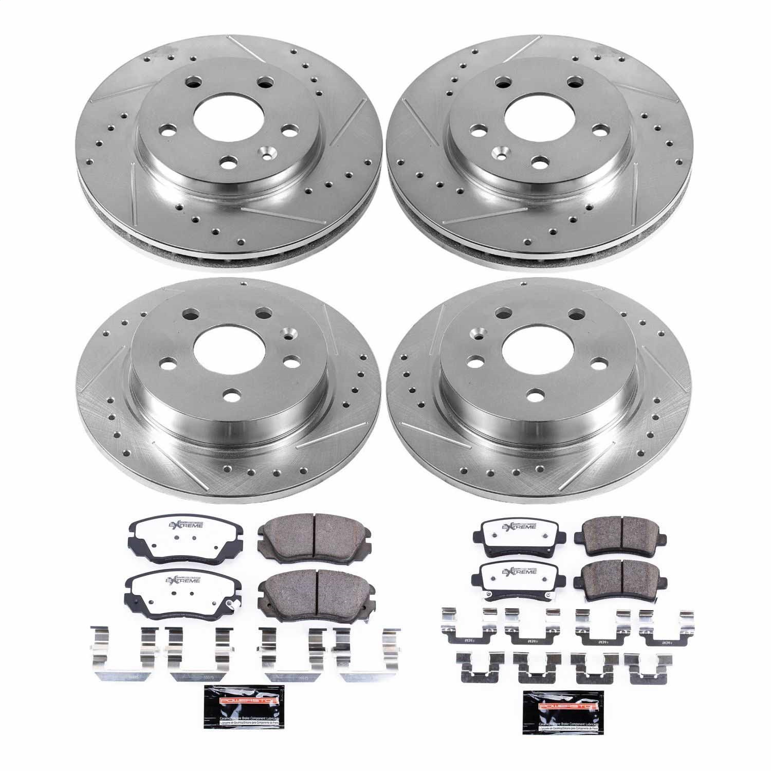 Power Stop - K5523-26 - Front and Rear - Disc Brake Pad and Rotor Kit
