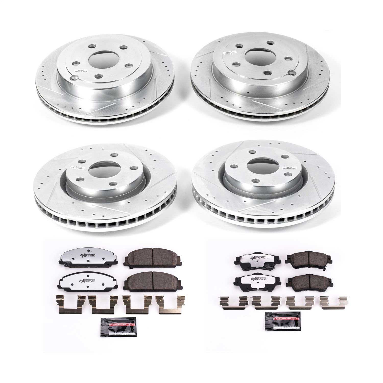 Power Stop - K5527-26 - Front and Rear - Disc Brake Pad and Rotor Kit
